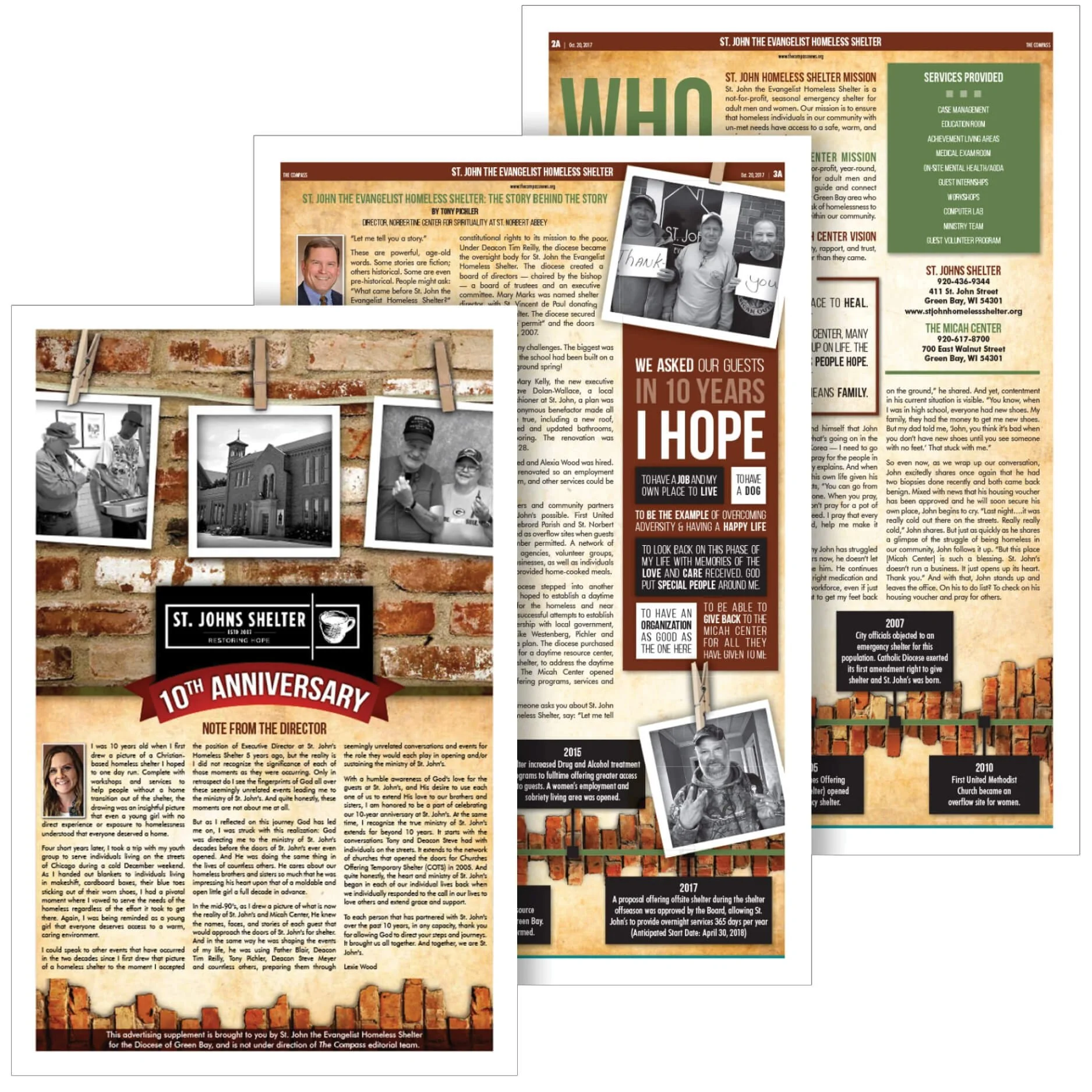 Diocese St. John's Shelter 10th Anniversary Insert