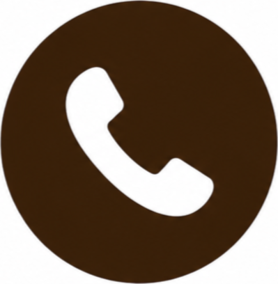 Black circle with a white phone receiver icon in the center.