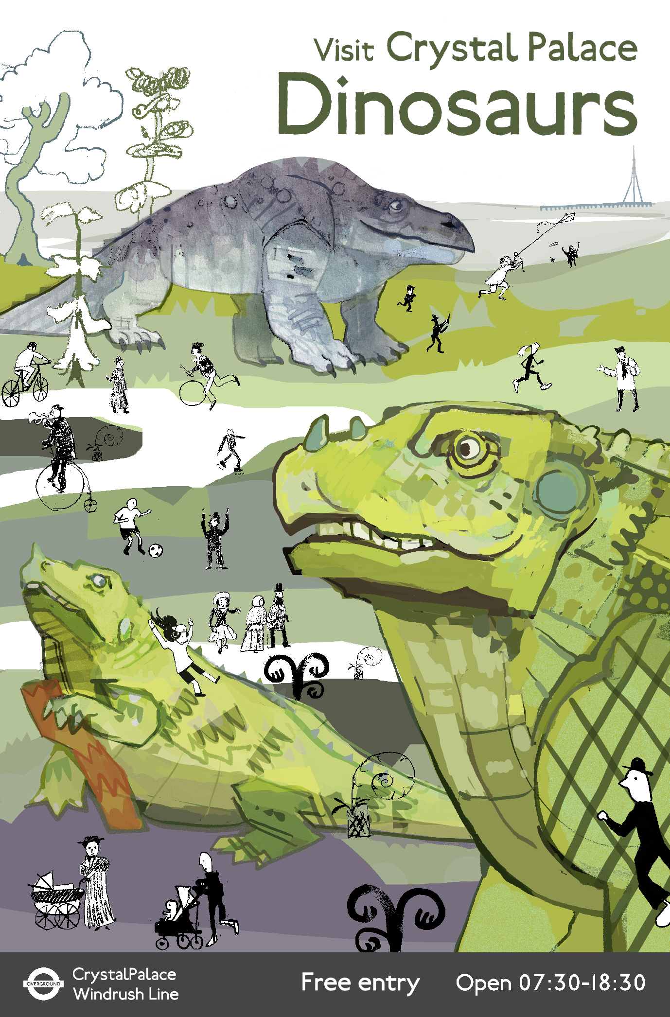 Crystal Palace Dinosaurs  - Advertising poster