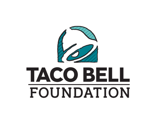 Logo of Taco Bell Foundation featuring a stylized taco shell with a wave pattern.