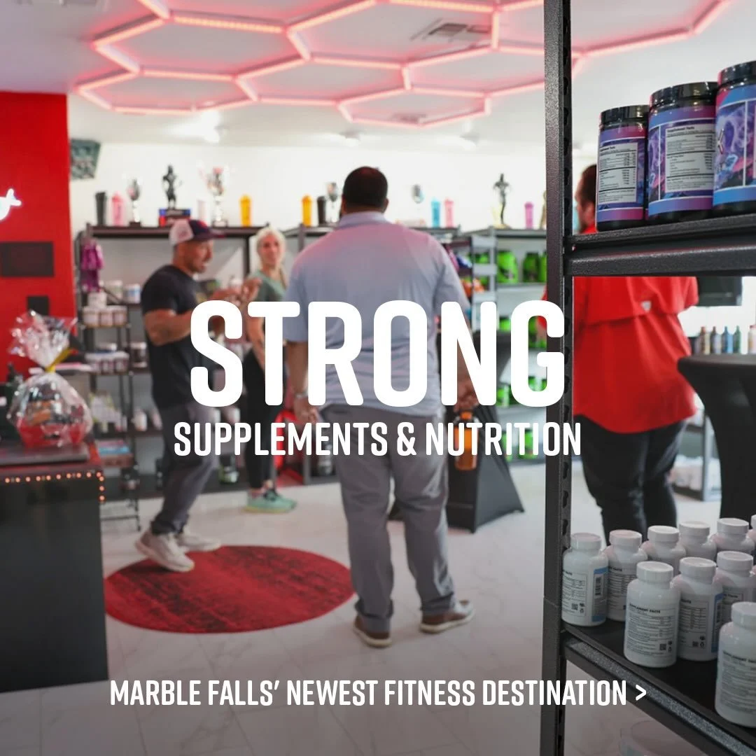Supplement stores can be intimidating. @txteamstrongmf is changing that! From InBody scans and coaching to carefully vetted supplements and expert guidance, this new Marble Falls business is helping people reach their health and fitness goals with co
