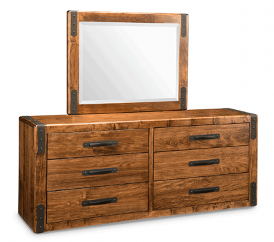 Union Station 6 Drawer Long Dresser & Mirror