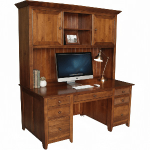 A Series Office Desk with Hutch