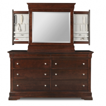 Phillipe 8 Drawer Long Dresser & Jewelery Mirror