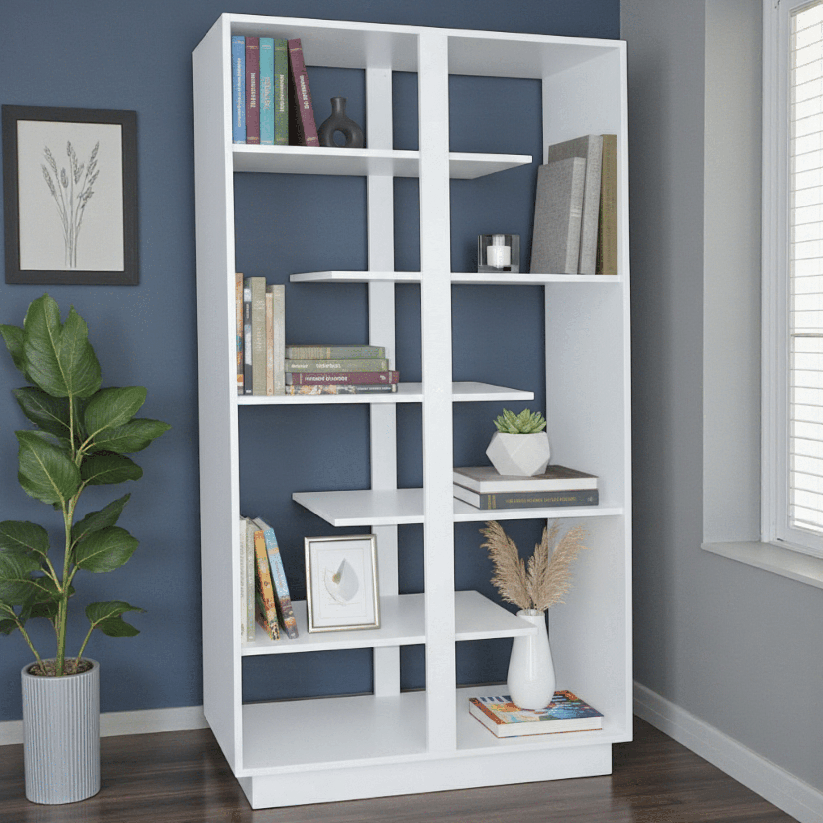 Staggered Book Shelf