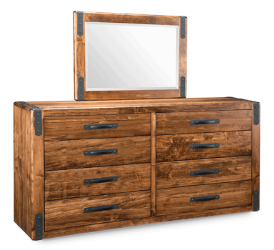 Union Station 8 Drawer Long Dresser & Mirror