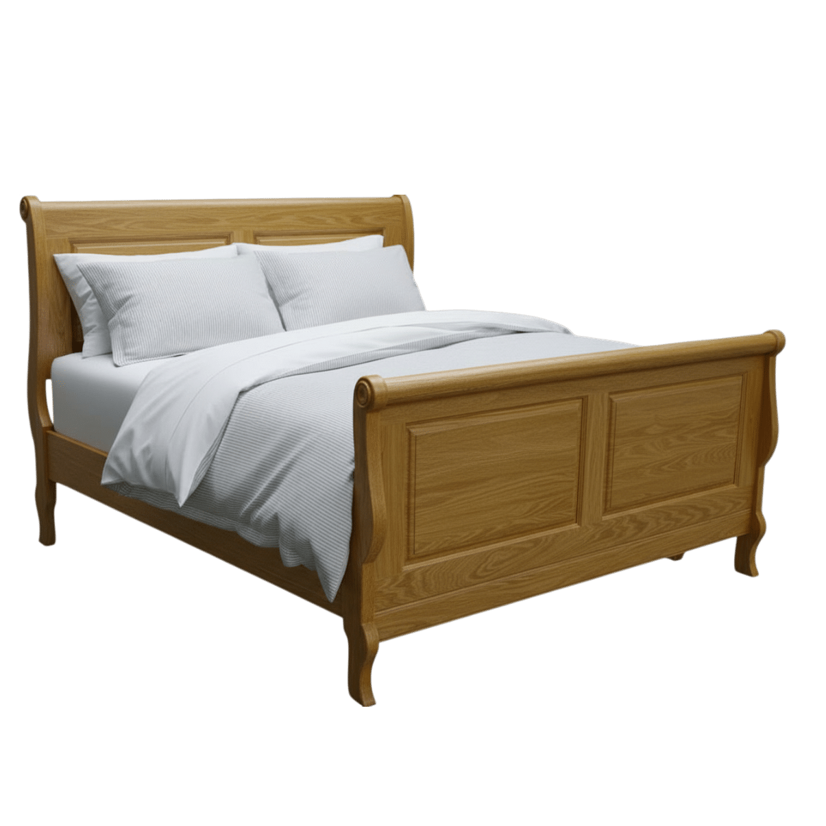 Raised Panel Sleigh Bed