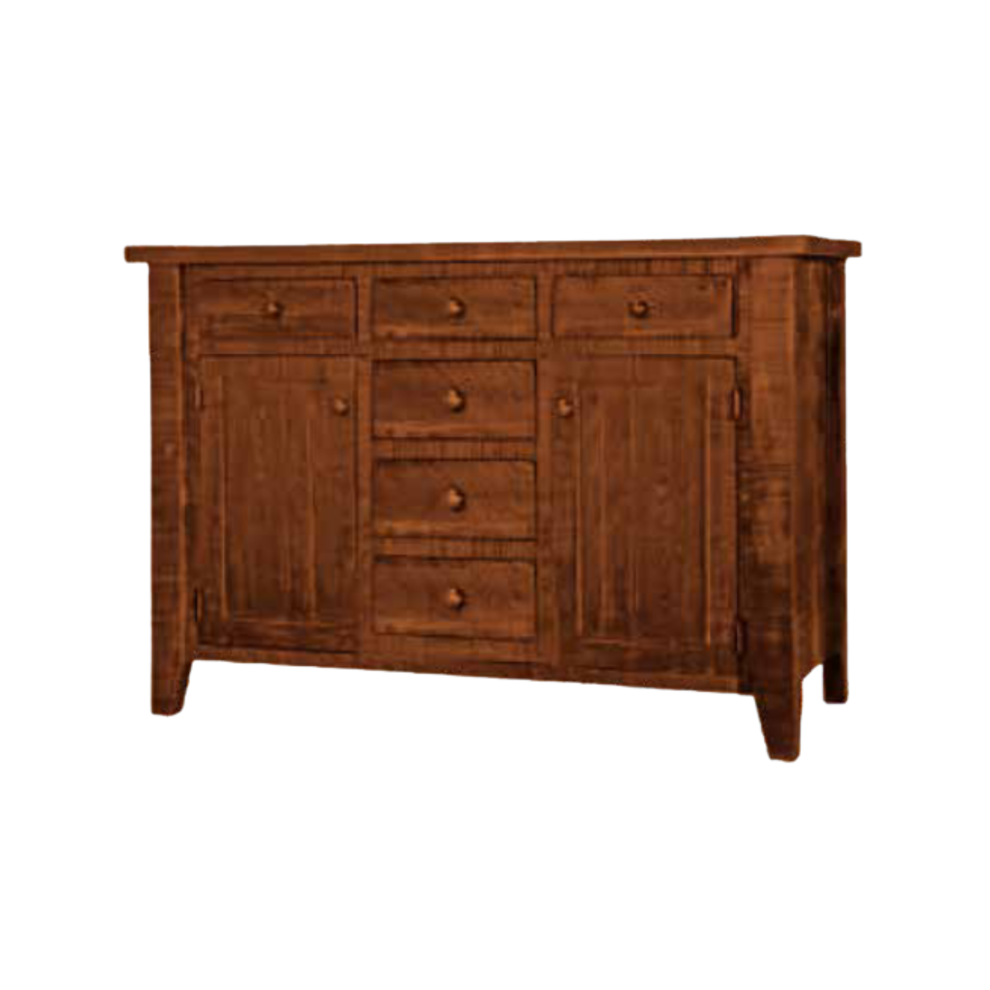 Farmhouse 2 Door 6 Drawer Sideboard Rough Sawn