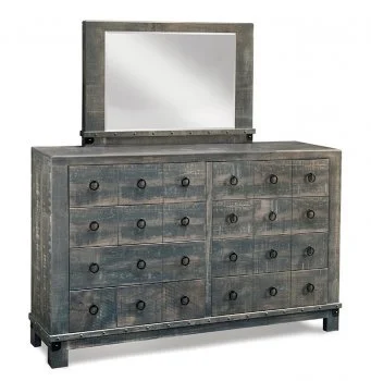 Barrelworks 8 Drawer Long Dresser & Mirror