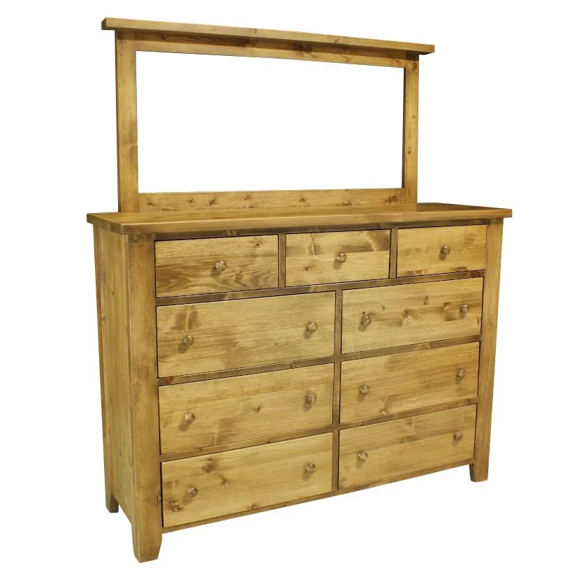 Dakota 9 Drawer Dresser with Optional Mule Mirror