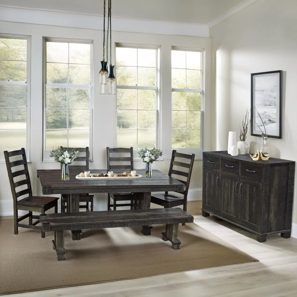 Backwoods Trestle Dining Table Set