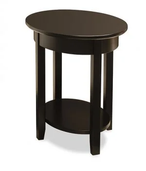 Demi-Lune Elliptical Oval End Table