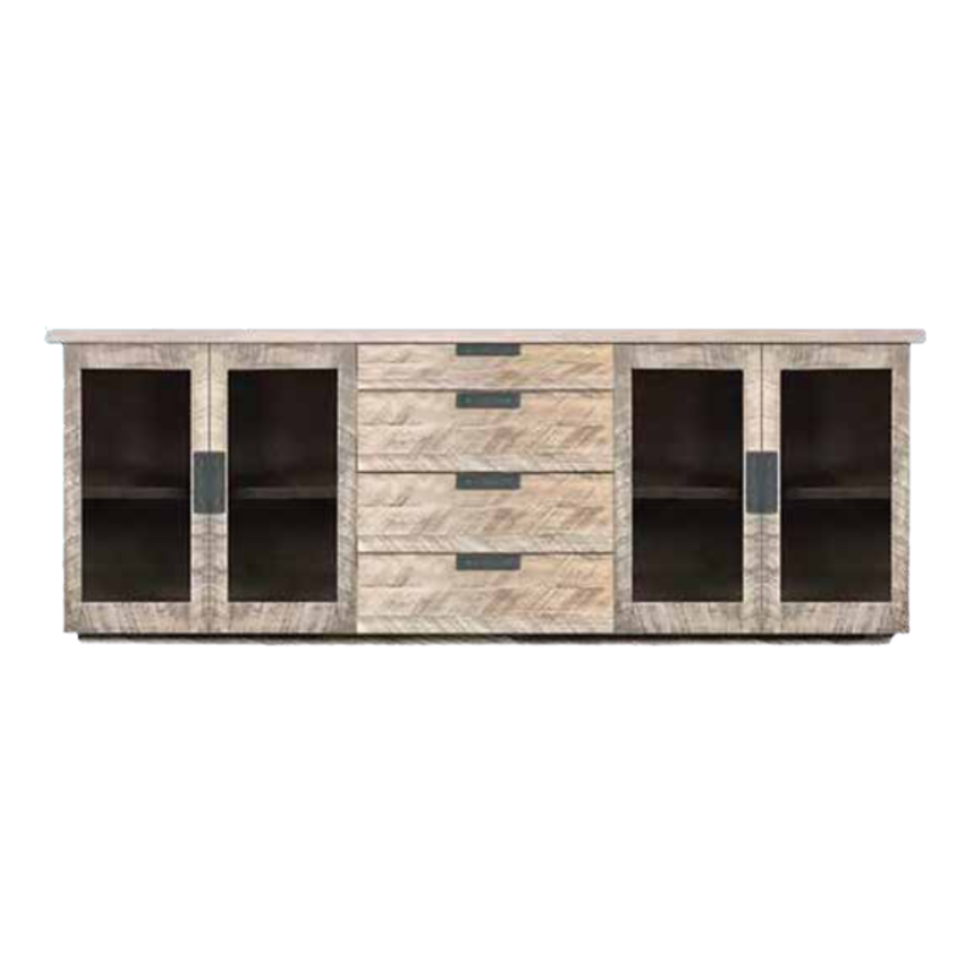 Arthur 4 Drawer 4 Glass Door Sideboard
