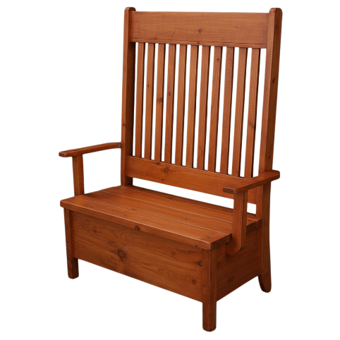 Dakota Slat Back Storage Hall Seat