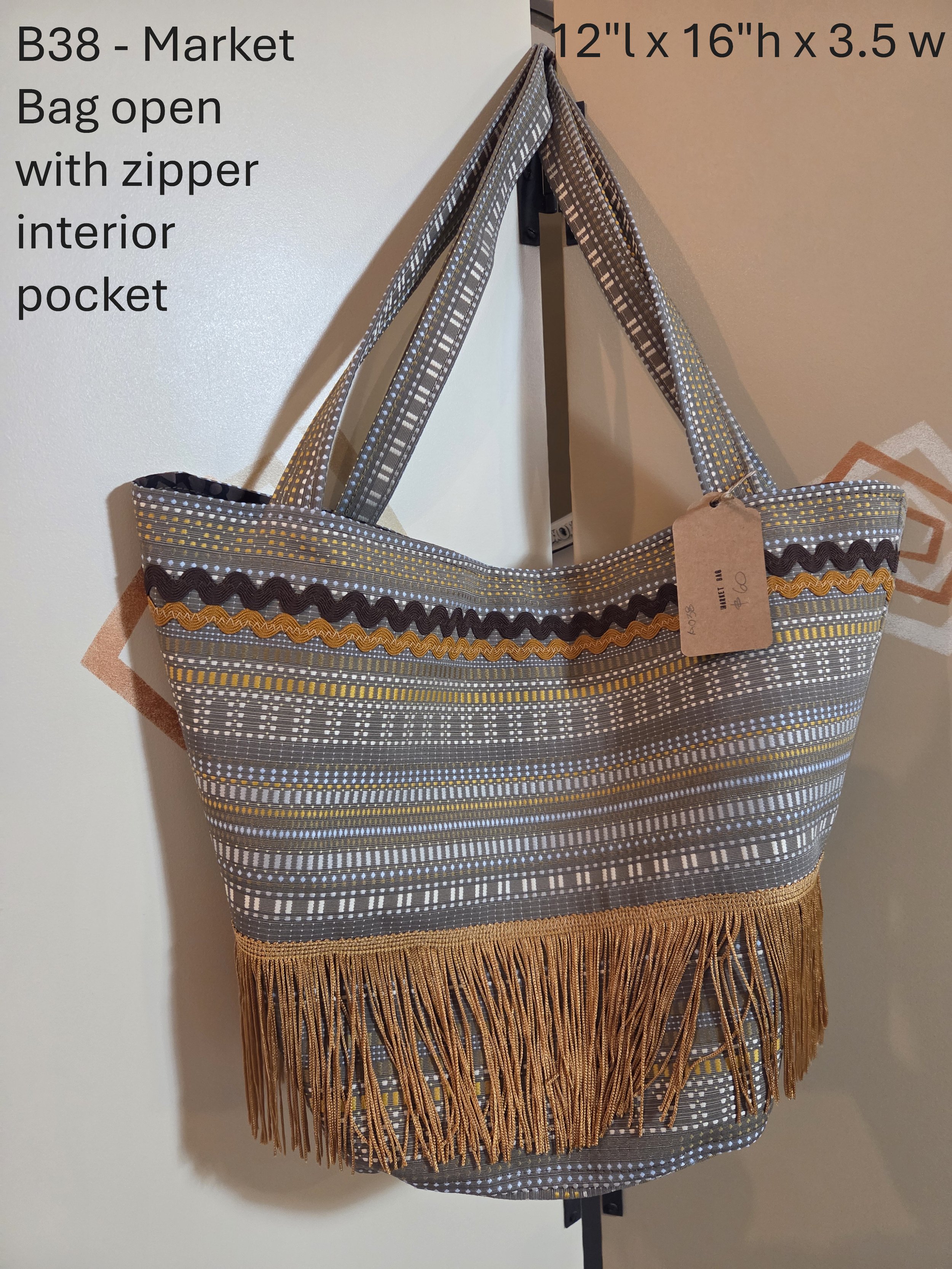Handcrafted Fringe Market Tote