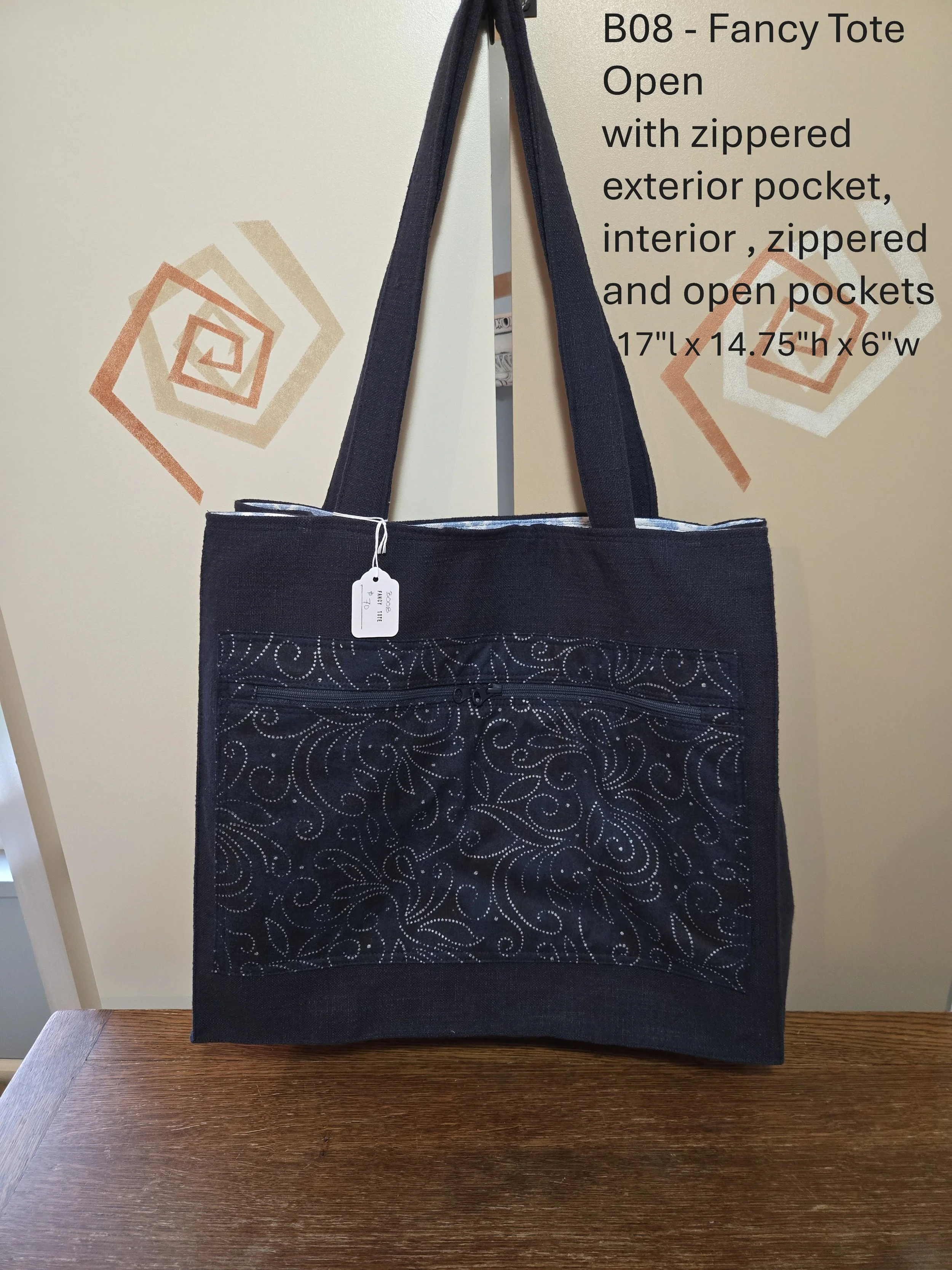 Sophisticated Fancy Tote with Multi-Pocket Design