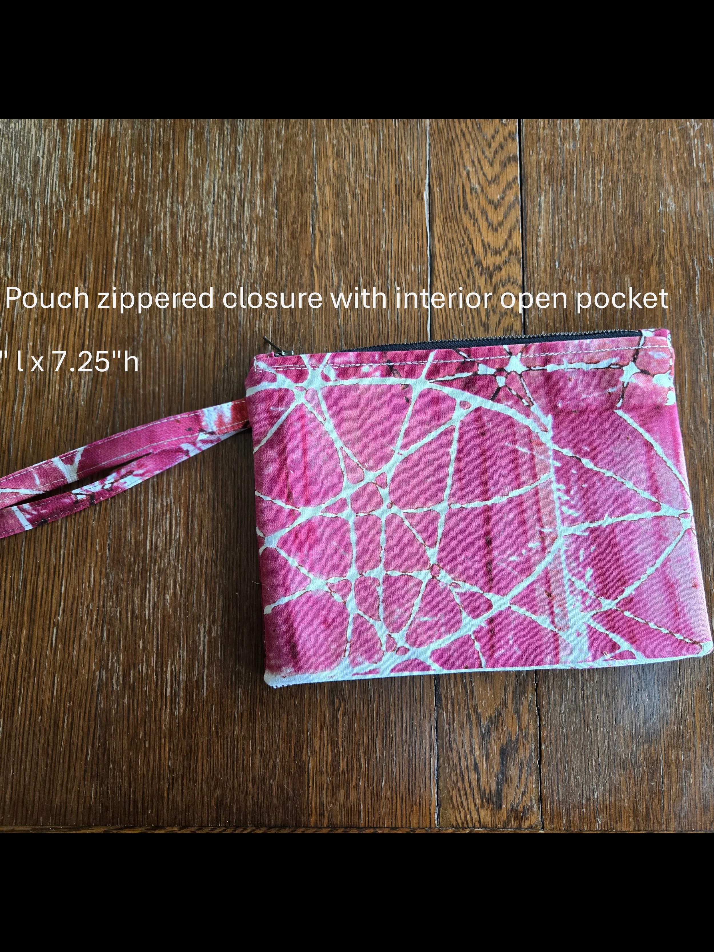 Handcrafted Artistic Pink Pouch