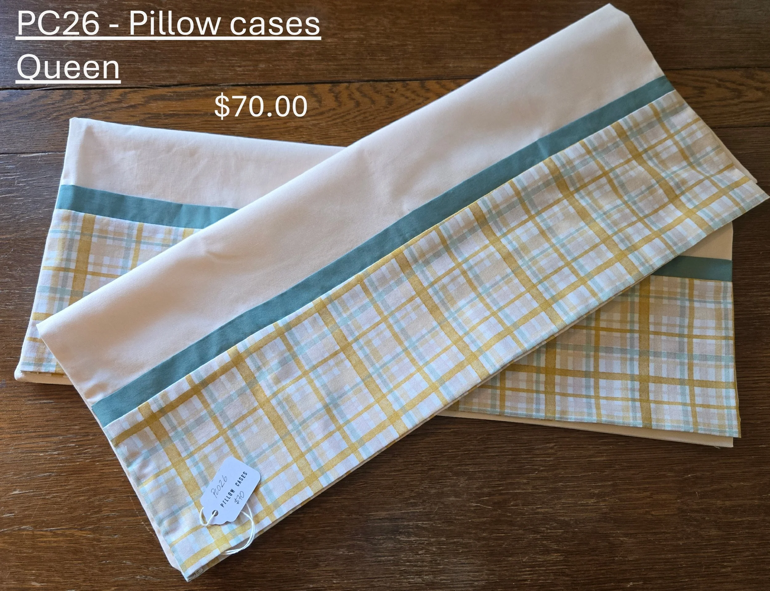 Elegant Plaid Queen Pillowcases