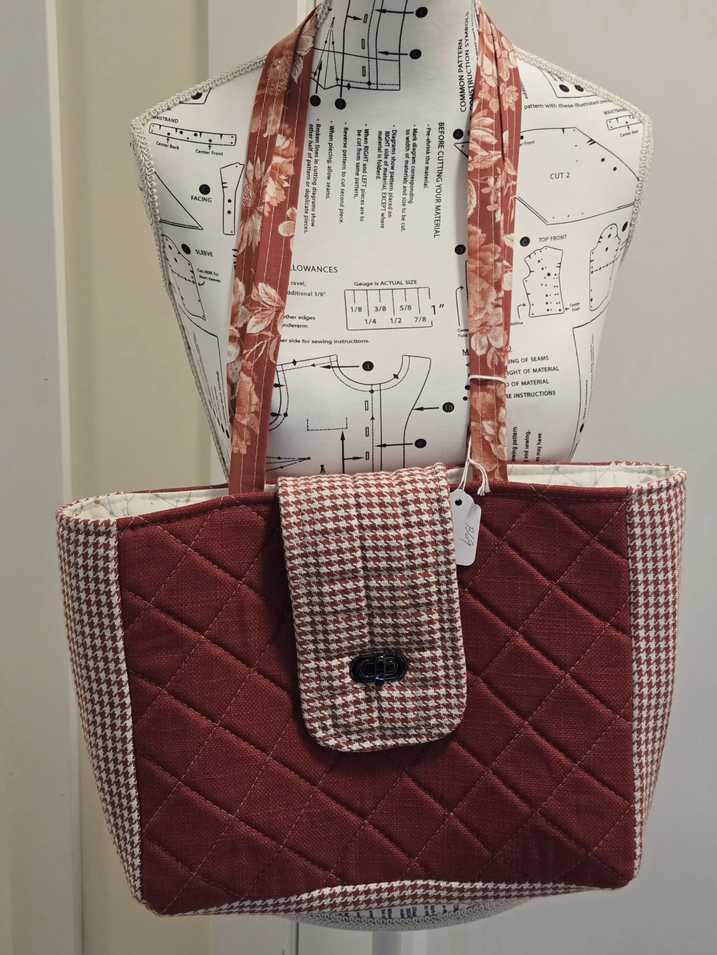 Elegant Hand-Crafted Quilted Tote