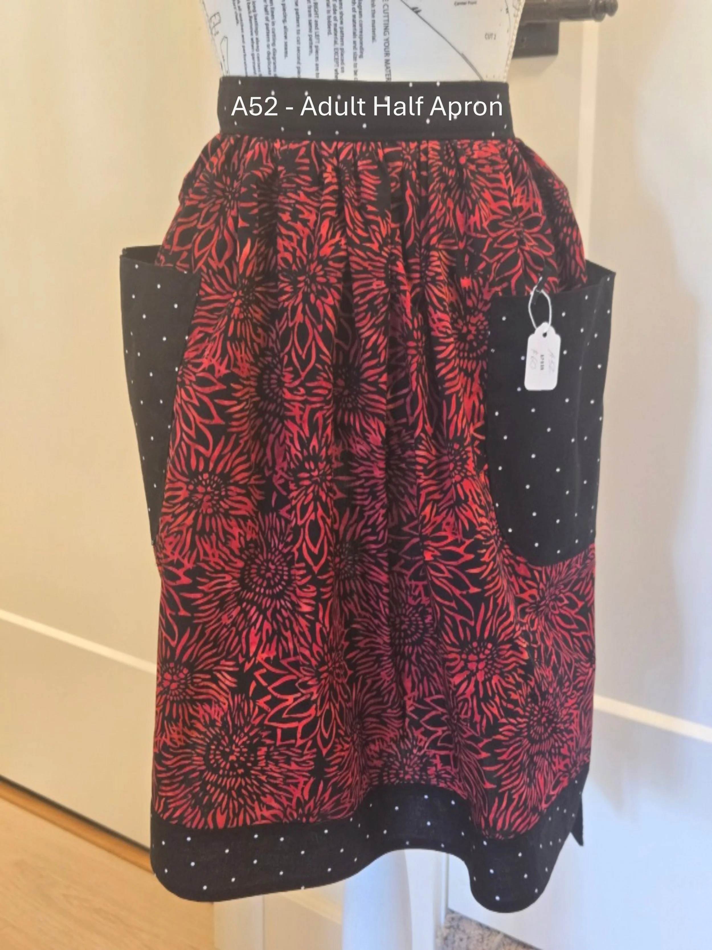 Artisan Red & Black Half Apron