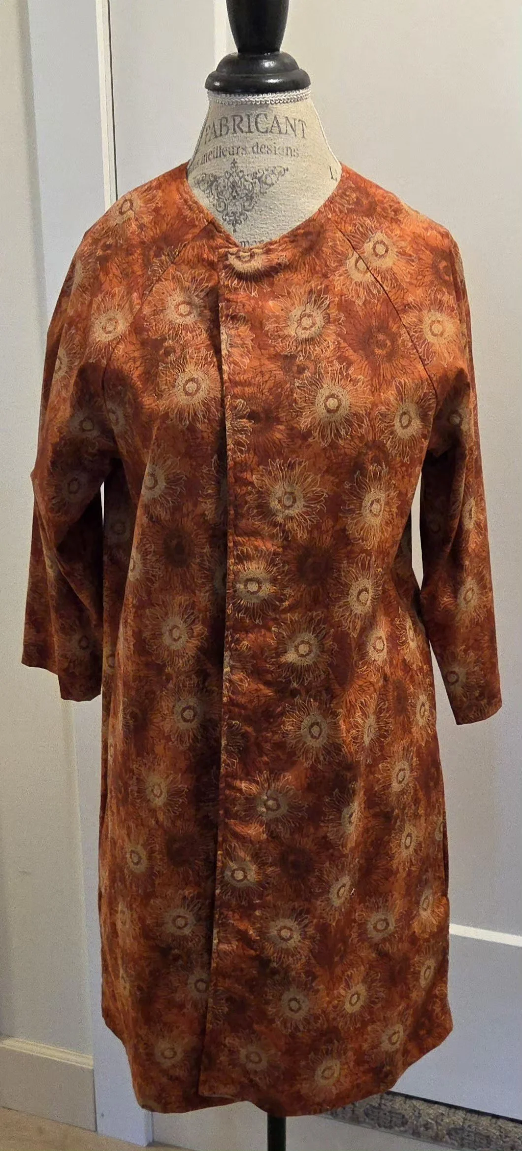 Sunflower Elegance Hand-Crafted Coat