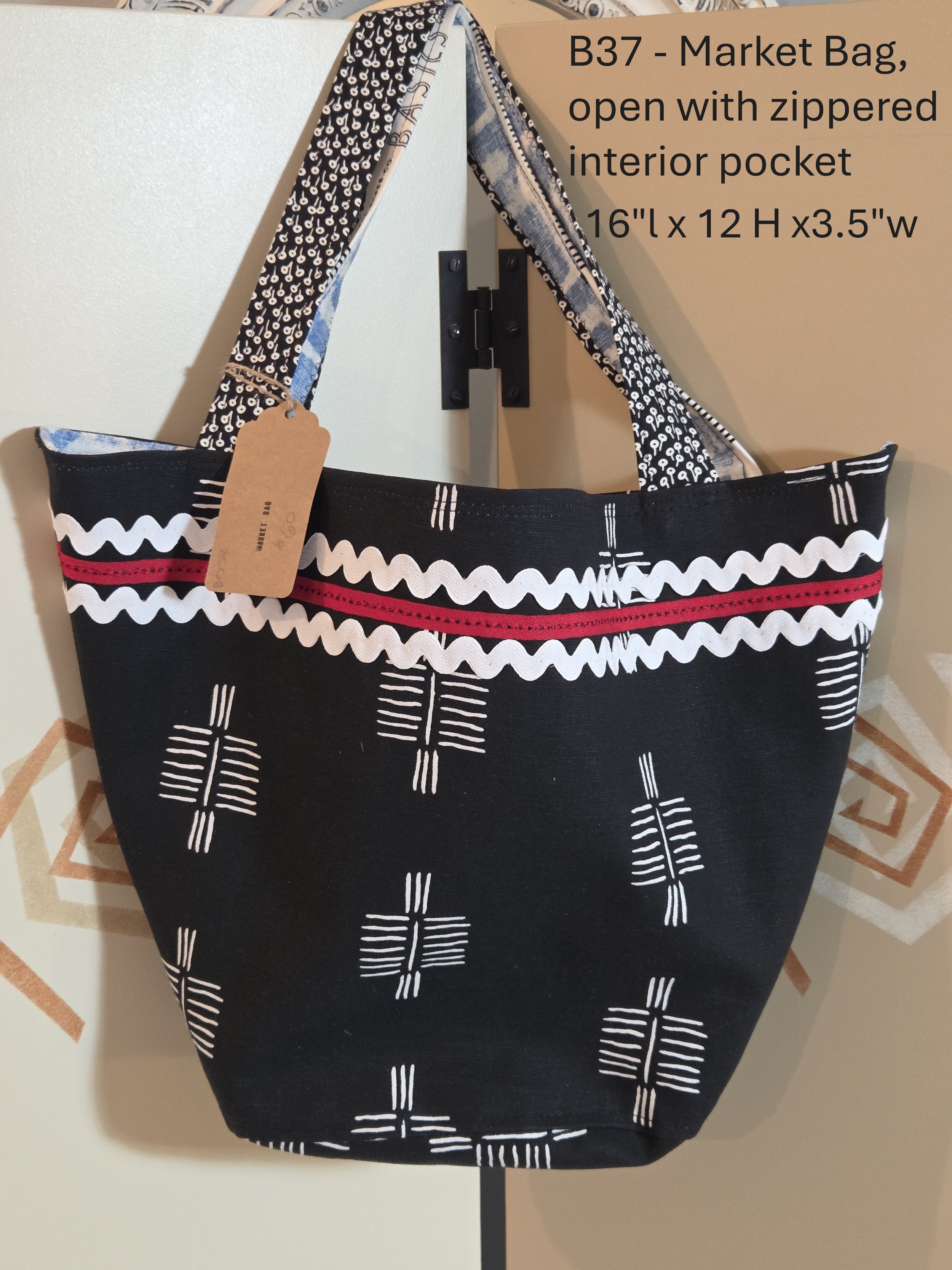 Artisanal Market Bag with Interior Pocket