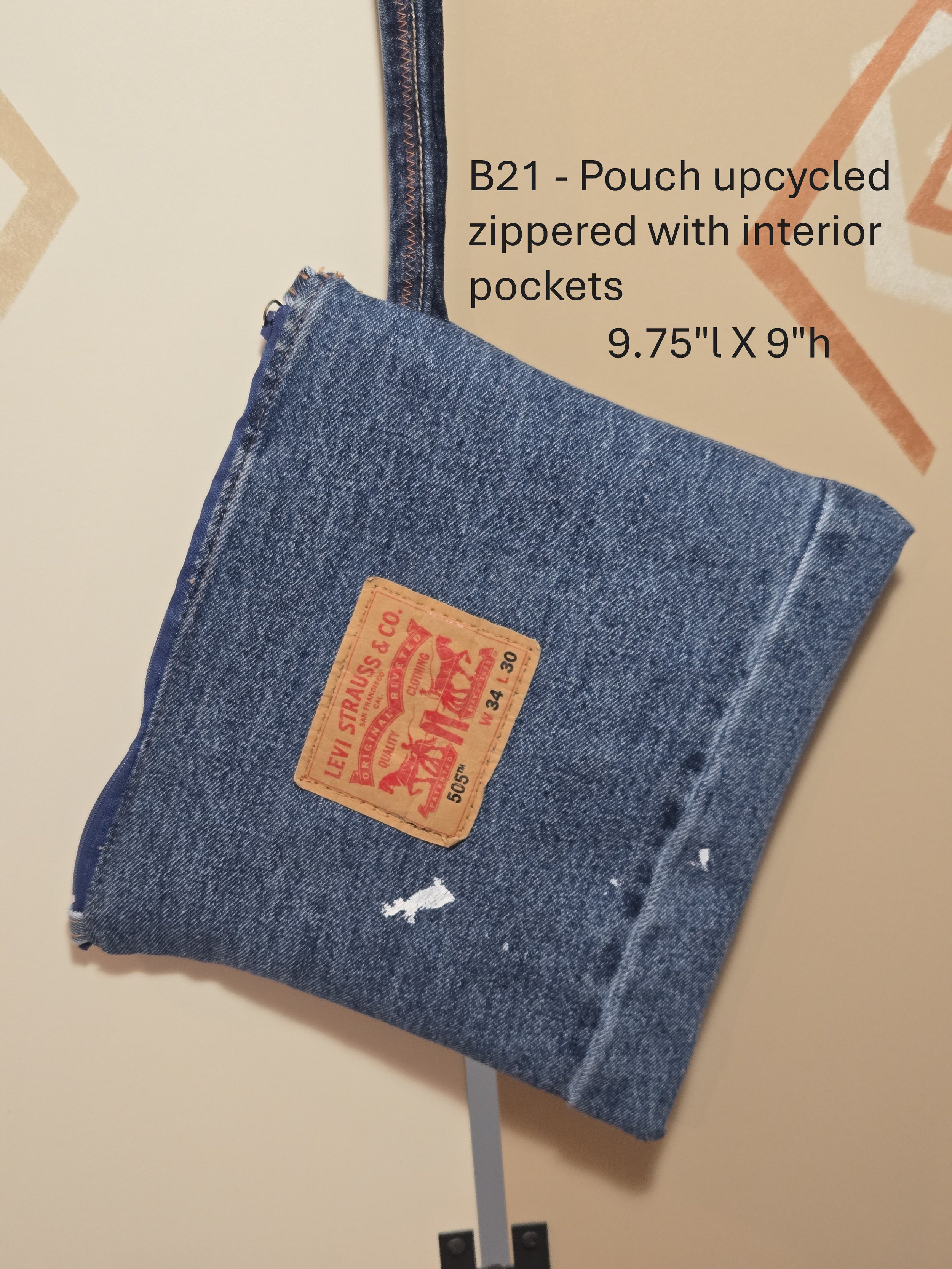 Upcycled Denim Zip Pouch