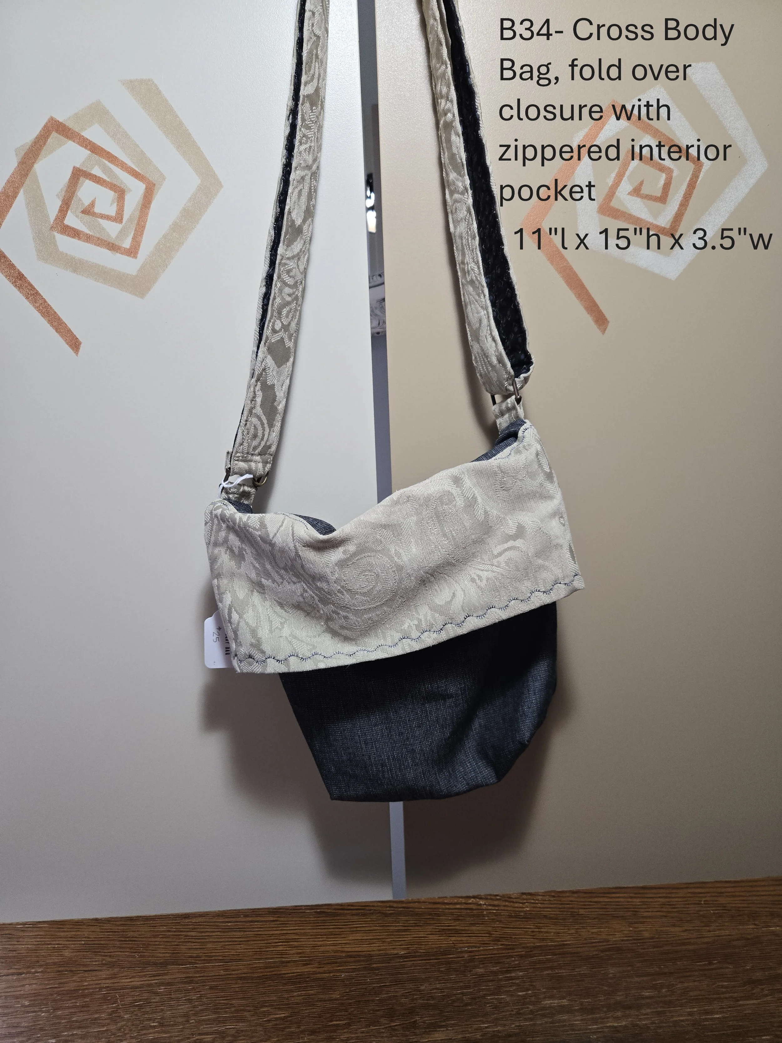 Handcrafted Fold-Over Crossbody Bag