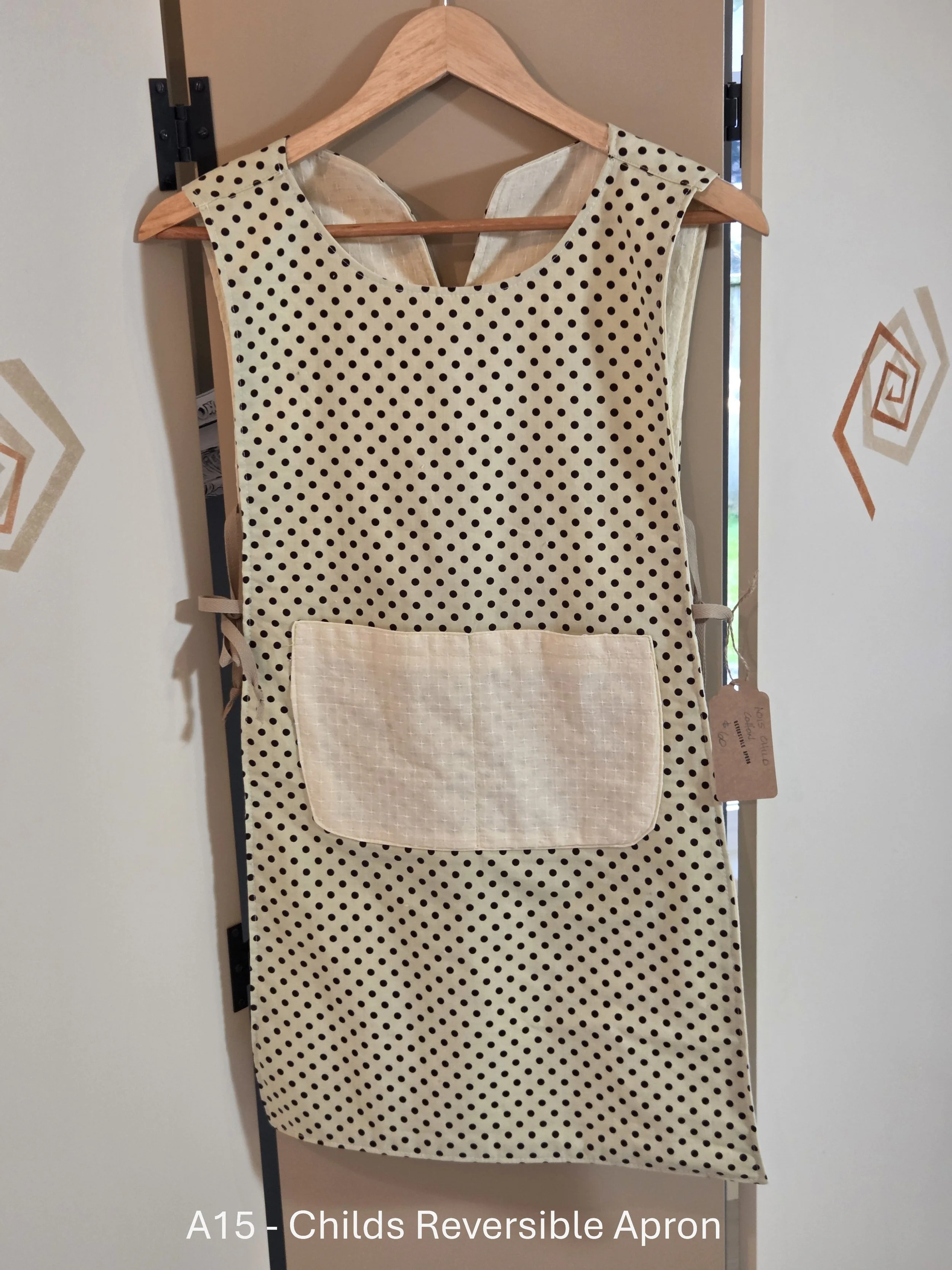 Child's Reversible Polka Dot Apron