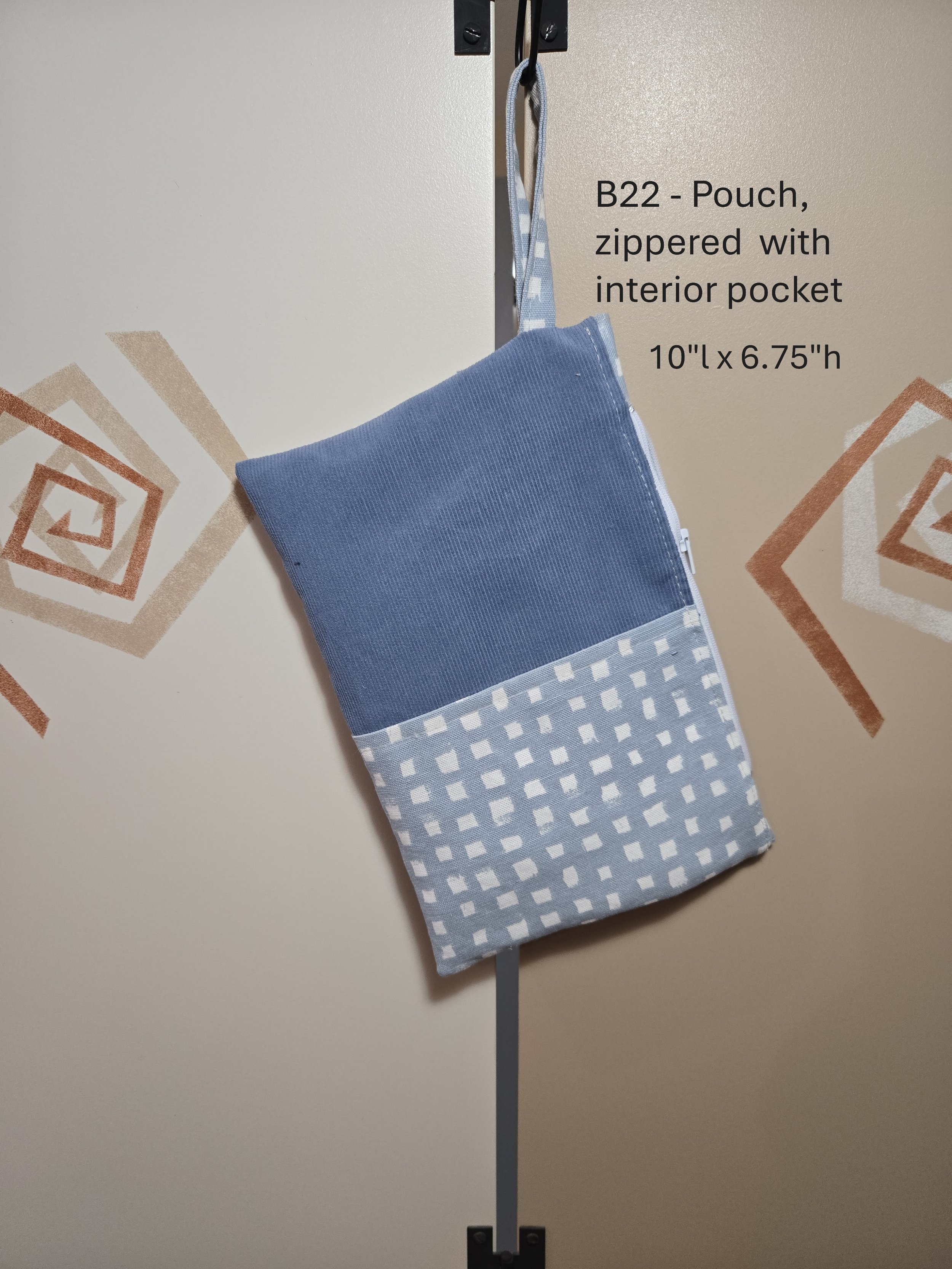 Chic Zippered Pouch with Interior Pocket