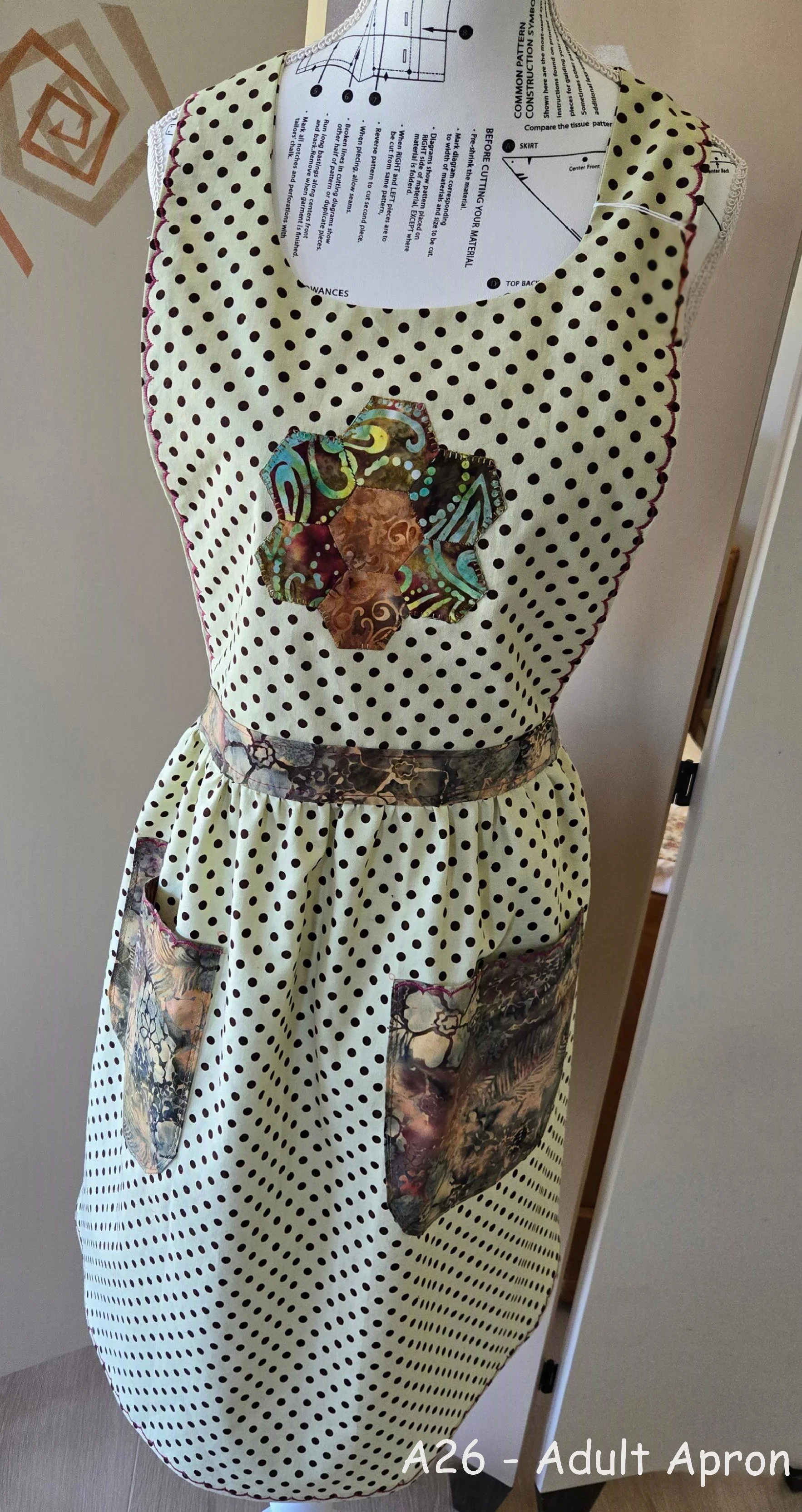Artisan Polka Dot & Floral Apron