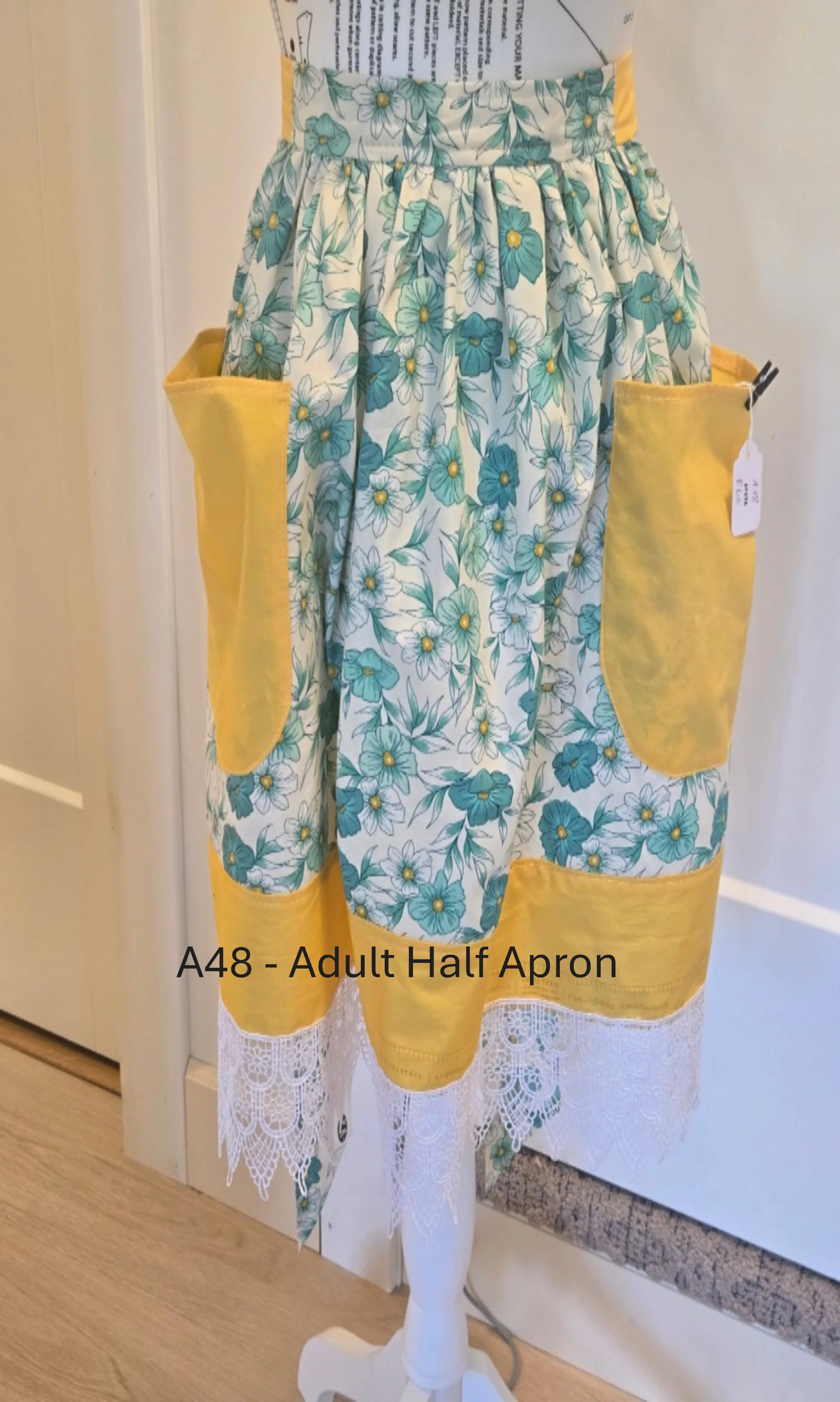 Floral Elegance Half Apron