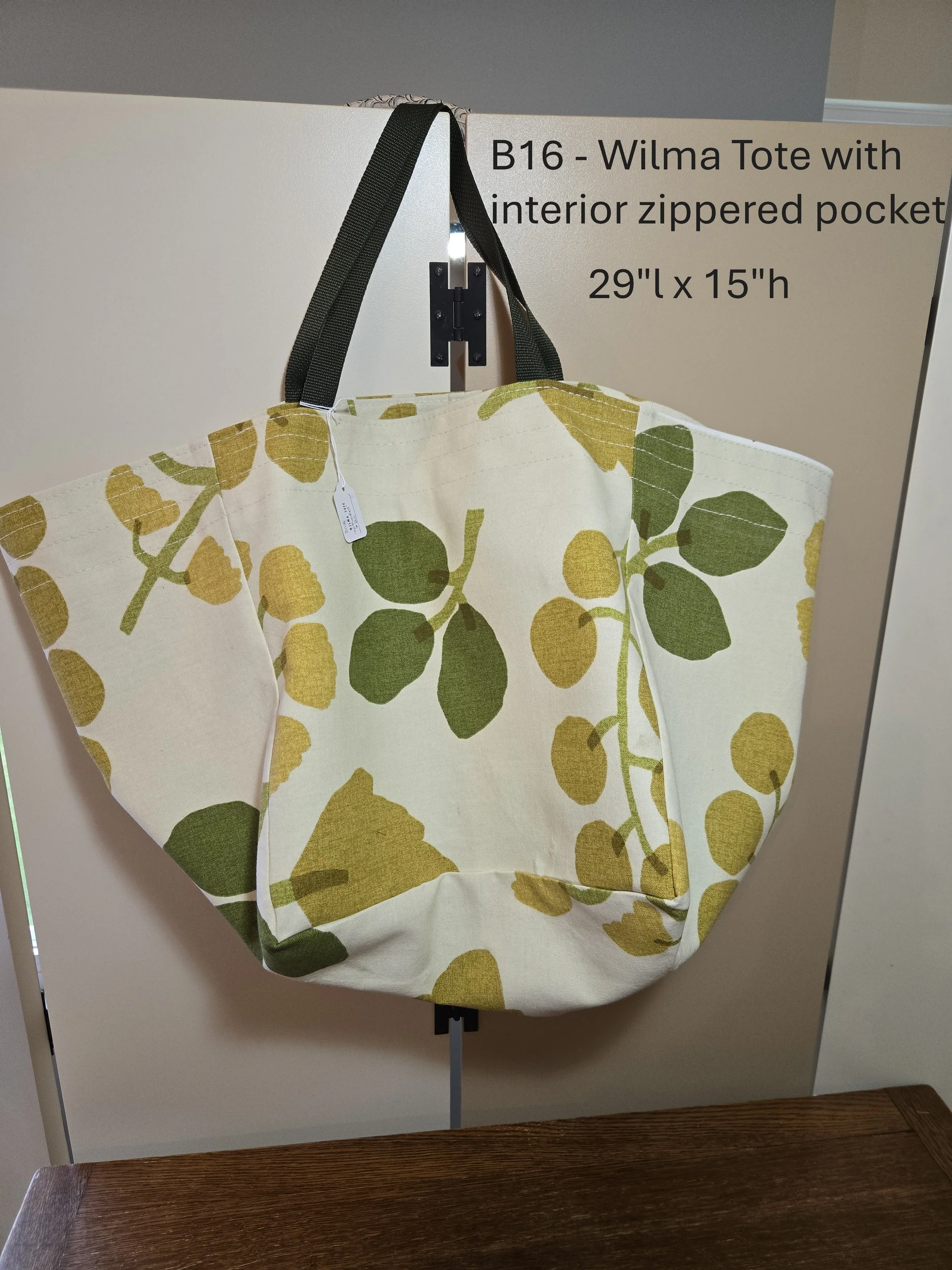 Wilma Tote Bag with Interior Zippered Pocket