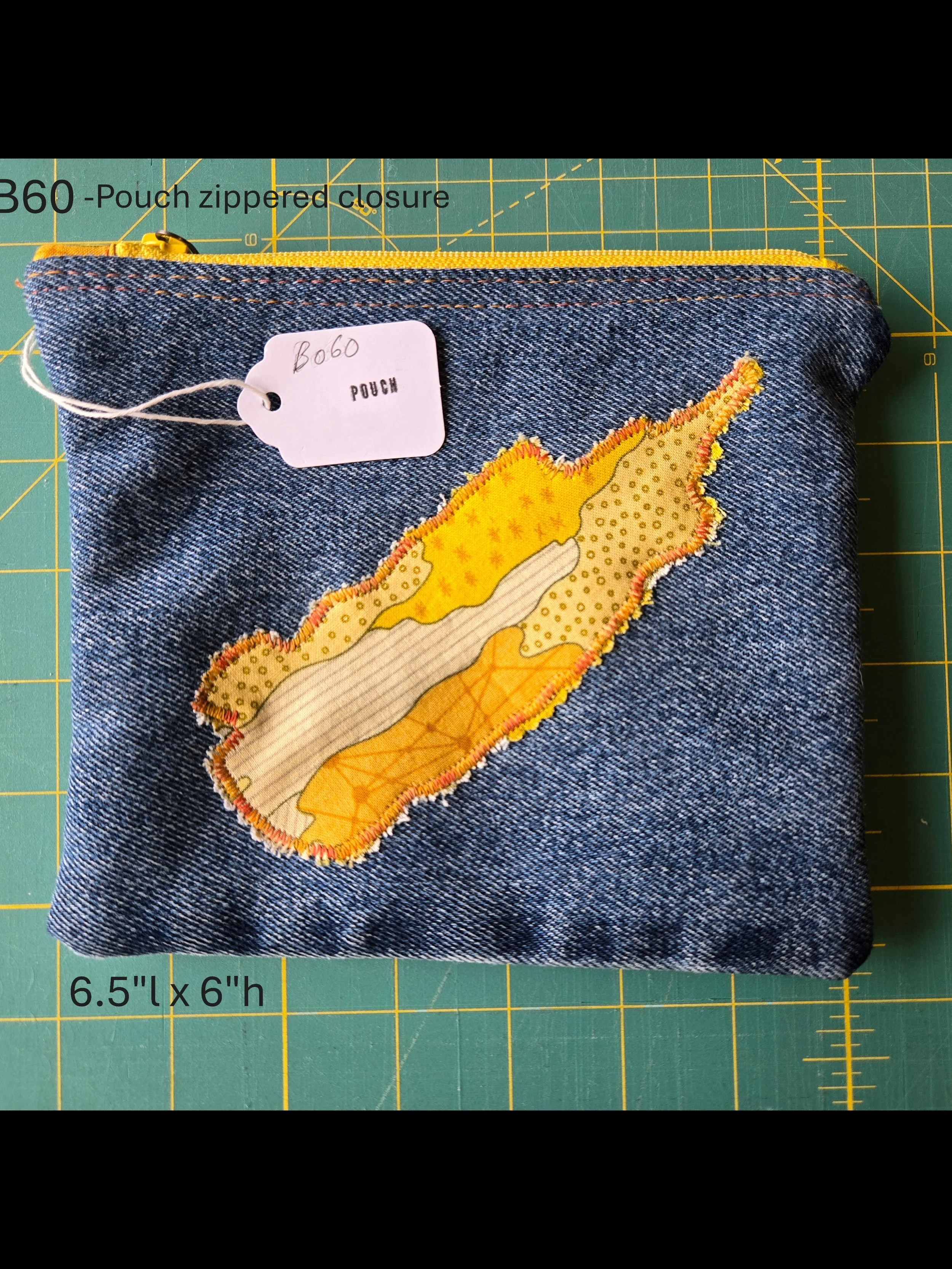 Handmade Denim Patchwork Pouch