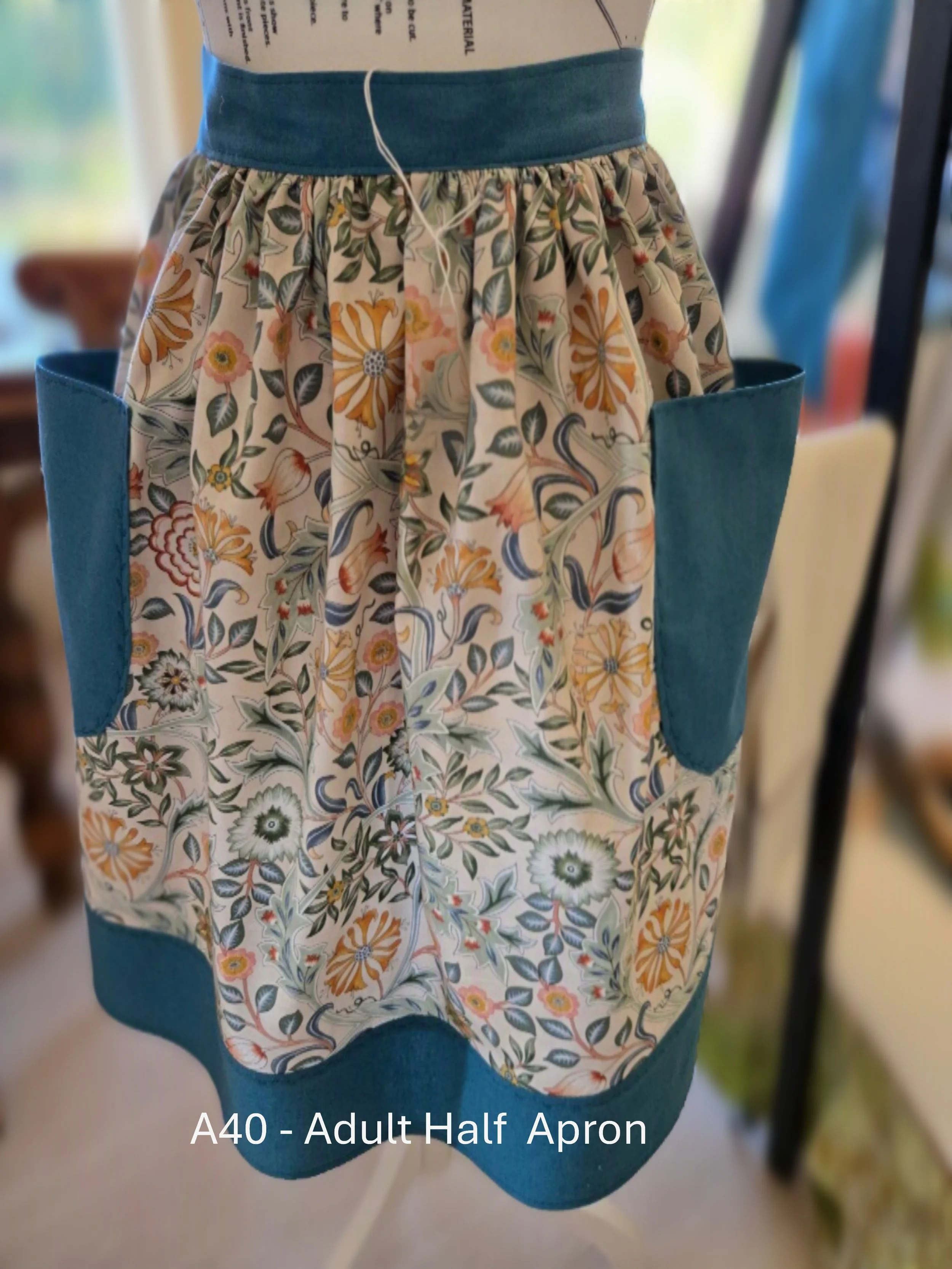 Floral Elegance Half Apron