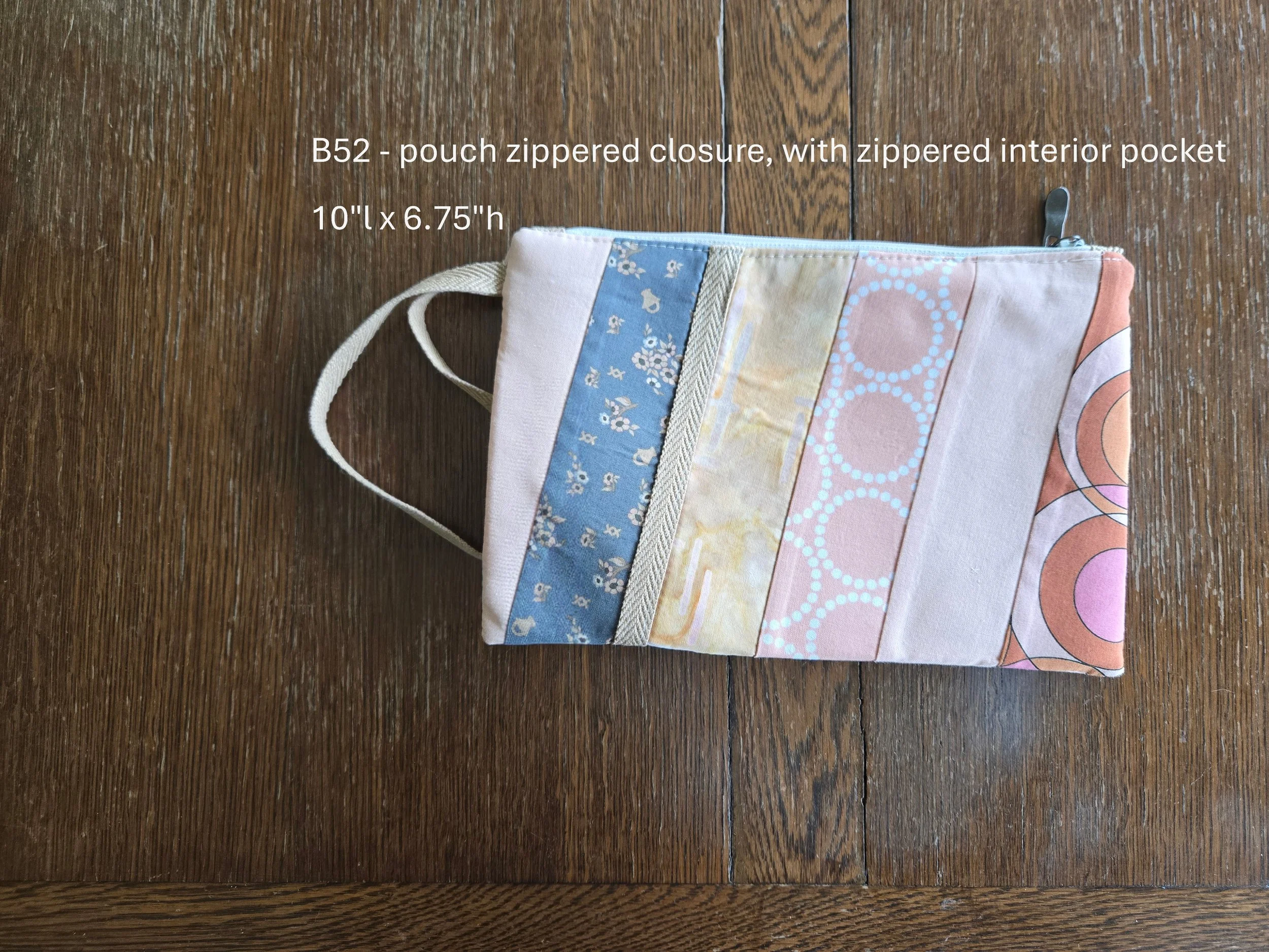 Charming Patchwork Pouch with Interior Pocket