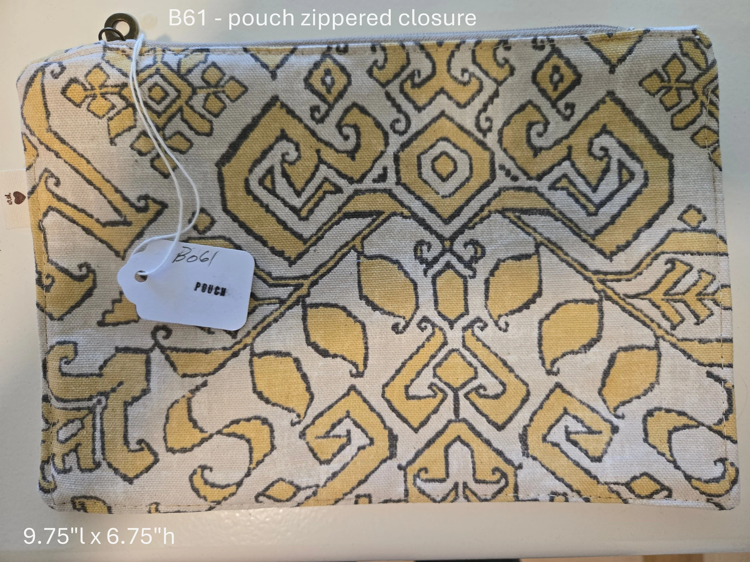 Artisanal Patterned Zipper Pouch