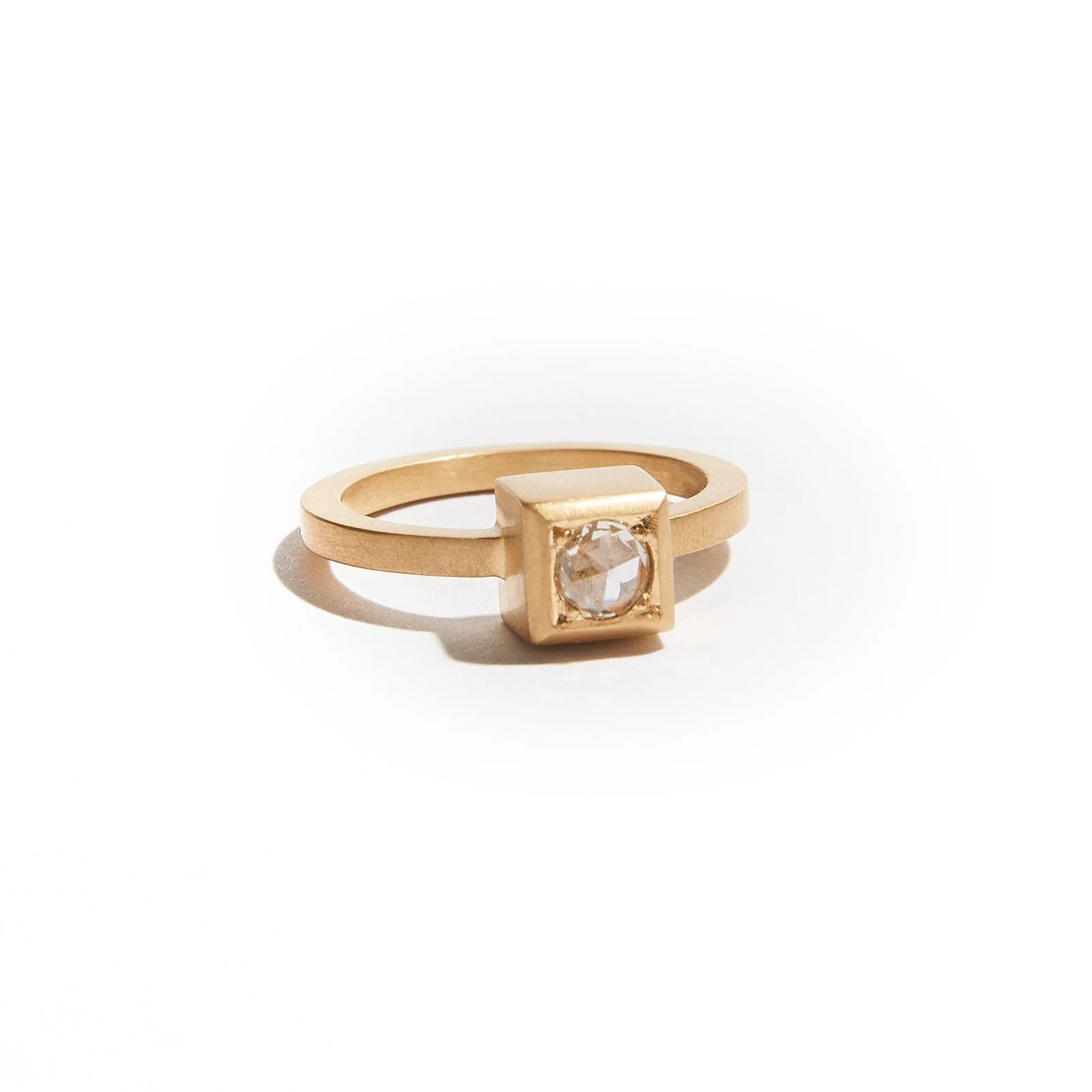 ROSE CUT DIAMOND CUBE RING