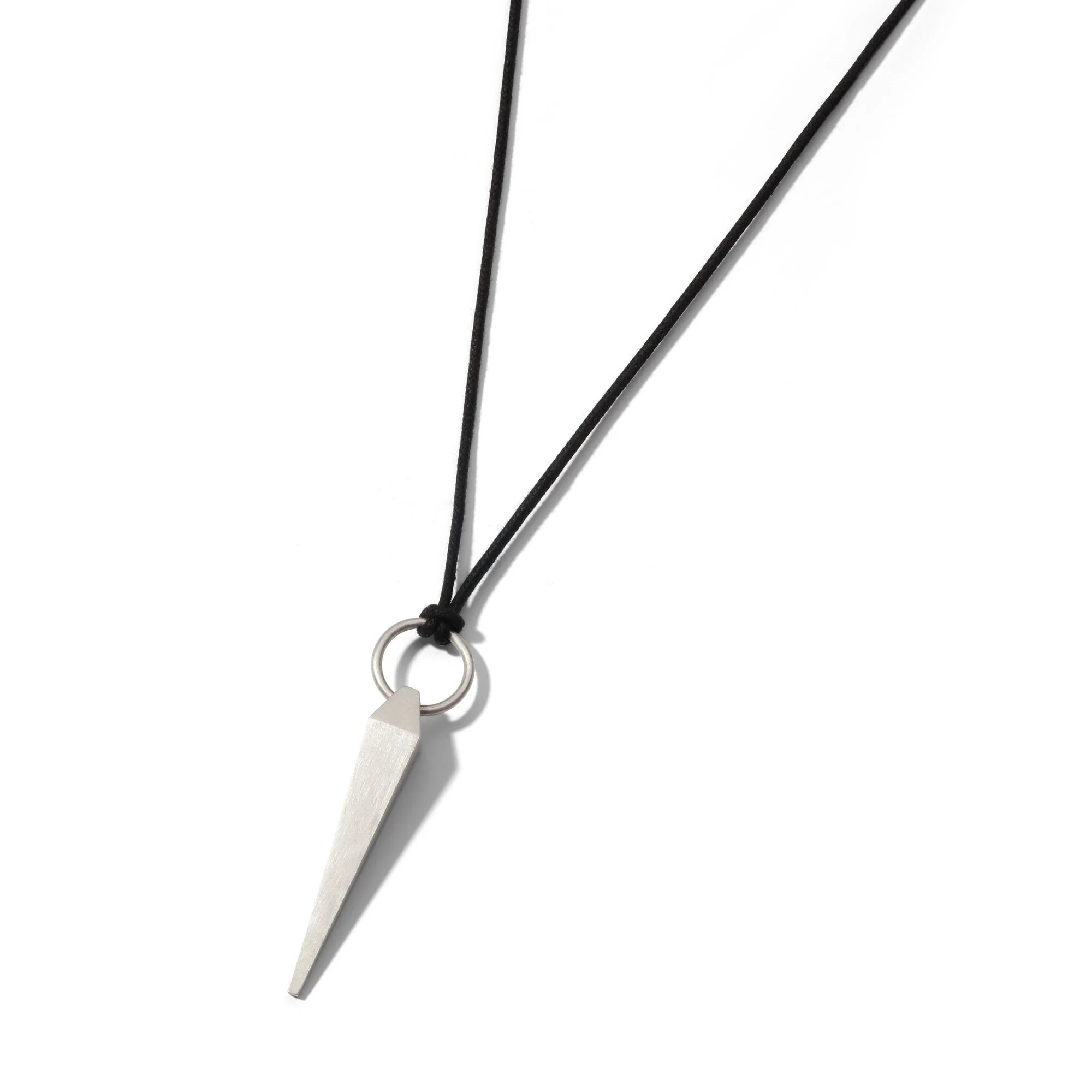 LARGE PLUMB LINE PENDANT SILVER