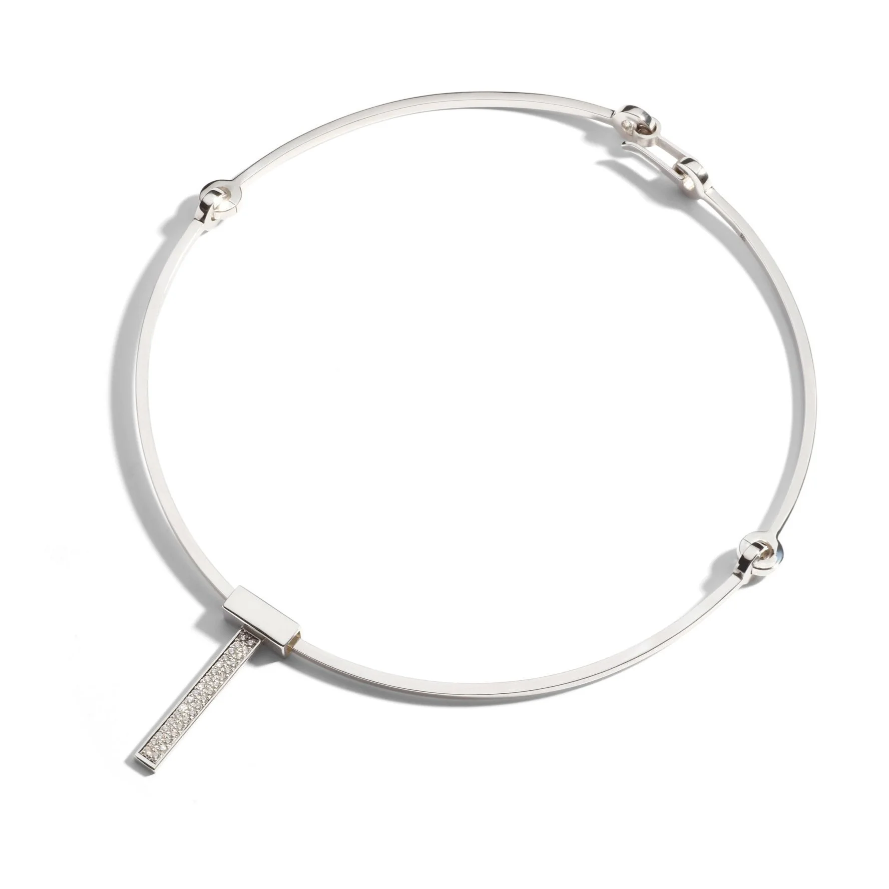 DIAMOND COLUMN HALF CIRCLE CHOKER