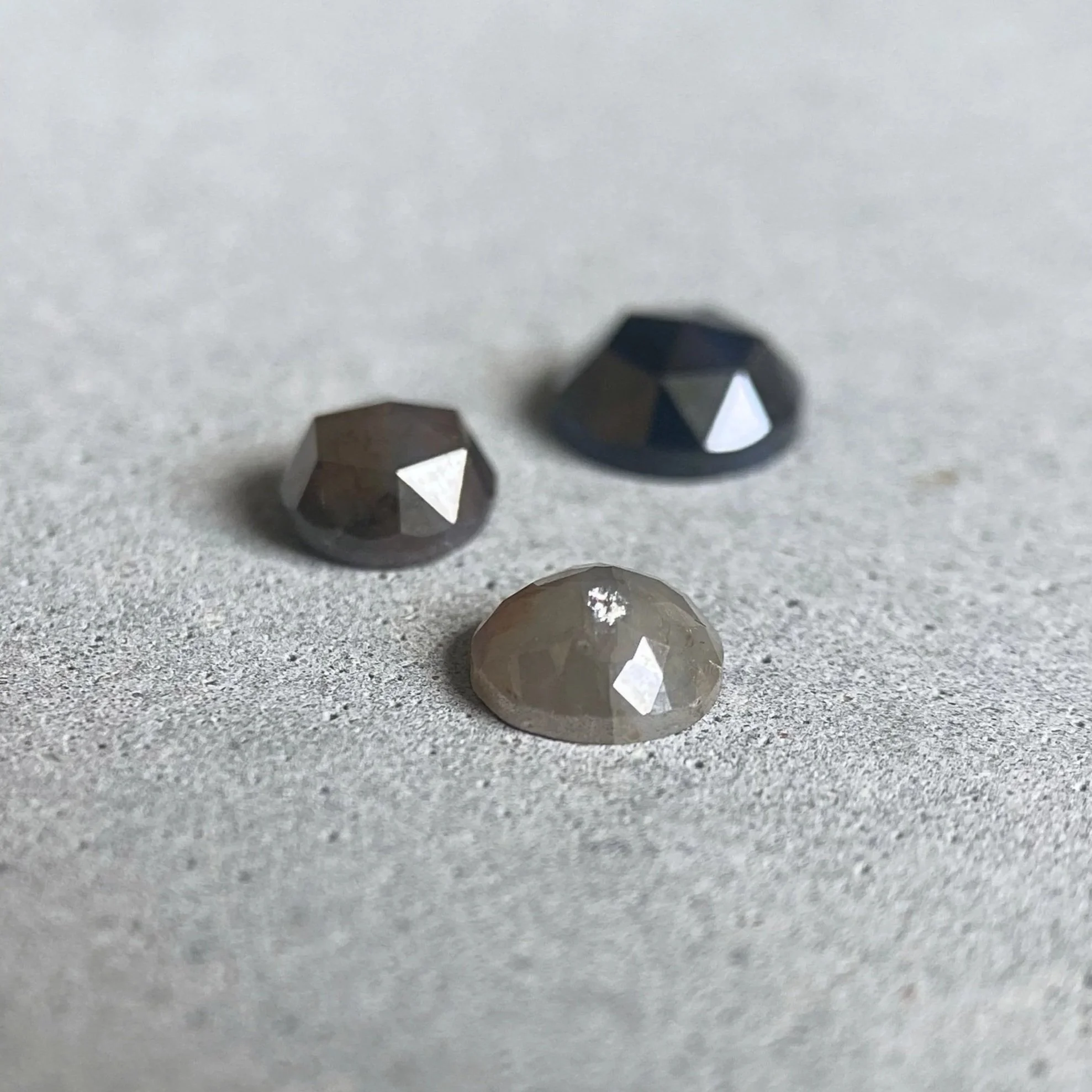 Rose Cut Diamonds x 3