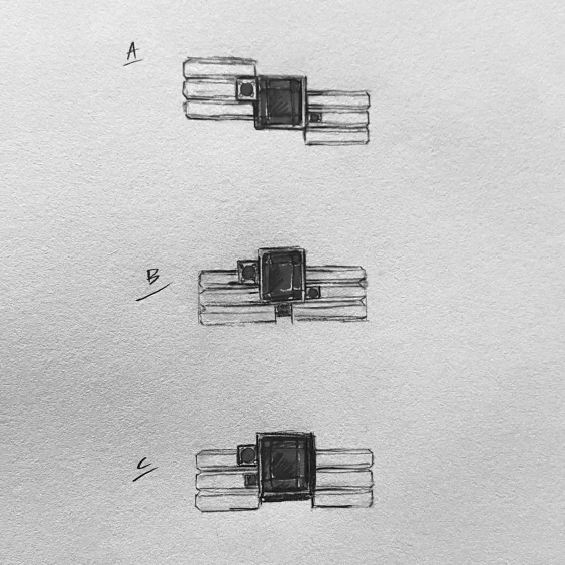 Emerald Ring Sketches X 3