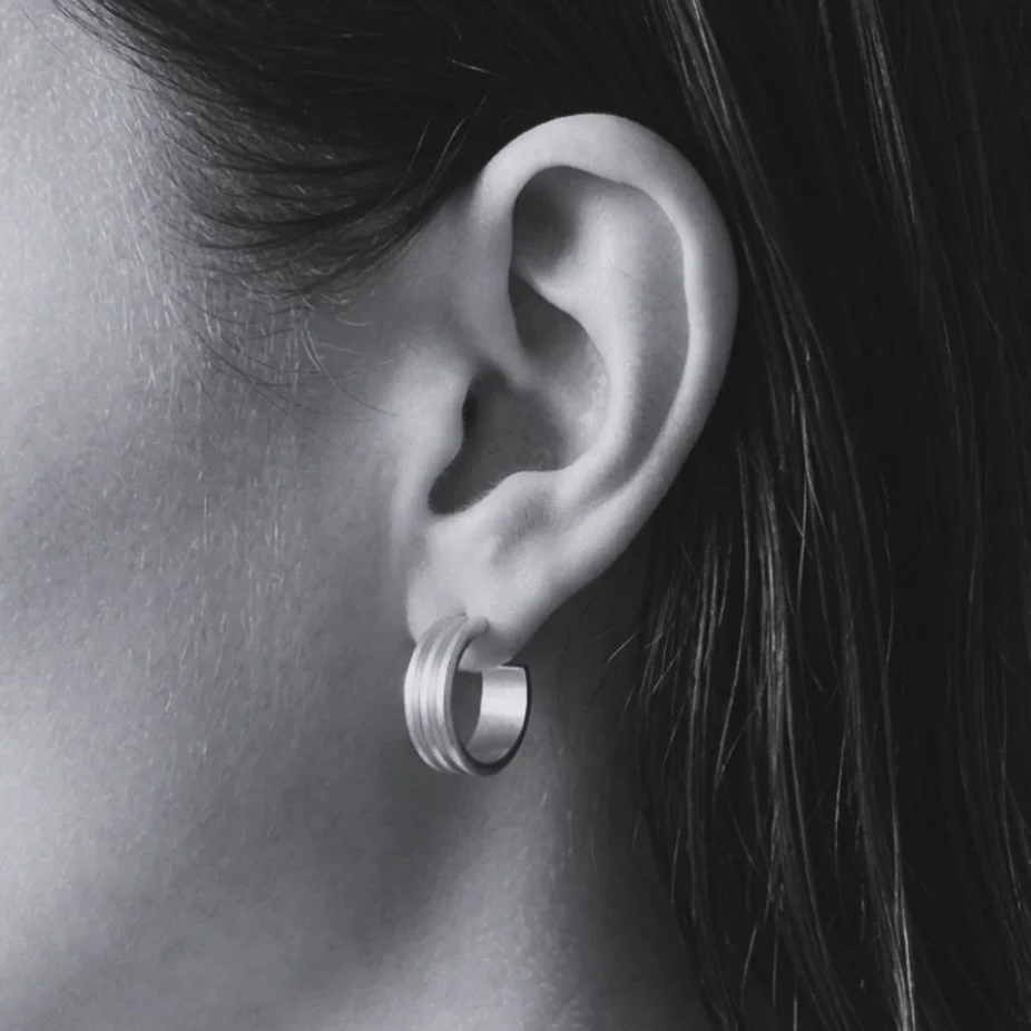 New Profile 3 Hoop Earrings.

Sculptural, wide hoops designed to become a everyday staple.
Available in blackened or matte sterling silver, one pair of each available online. Gold coming soon!

Designed &amp; made in Melbourne 🤍🖤

www.emmajanedonal