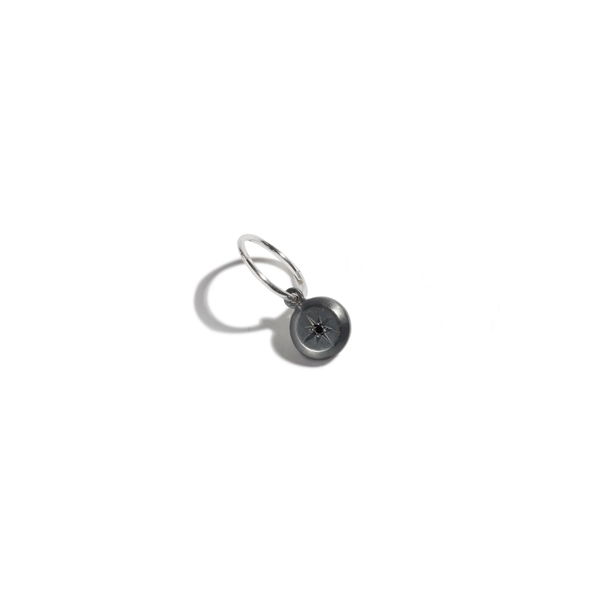 Coin Black Diamond Charm Earring OX925.jpg