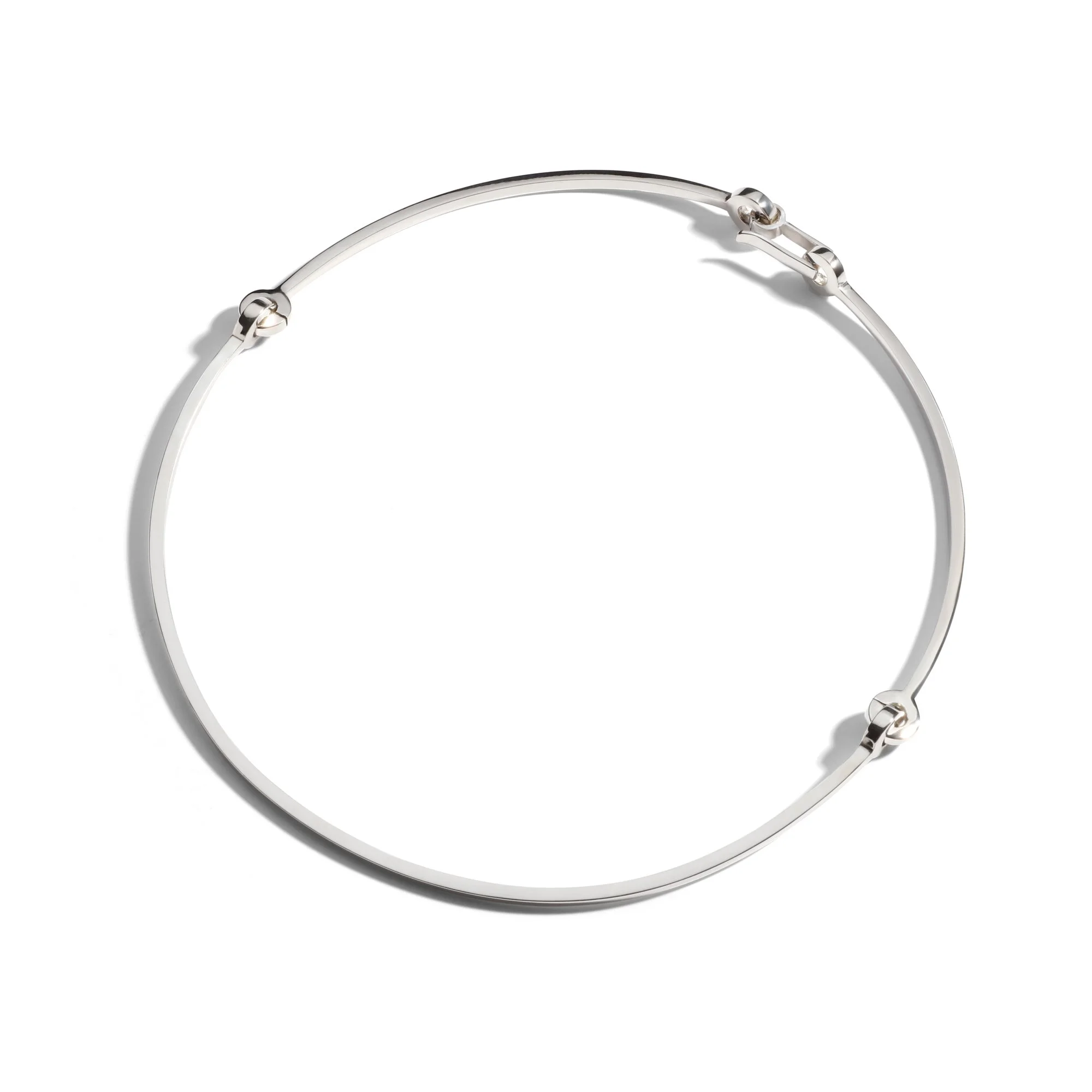 HALF CIRCLE CHOKER SILVER
