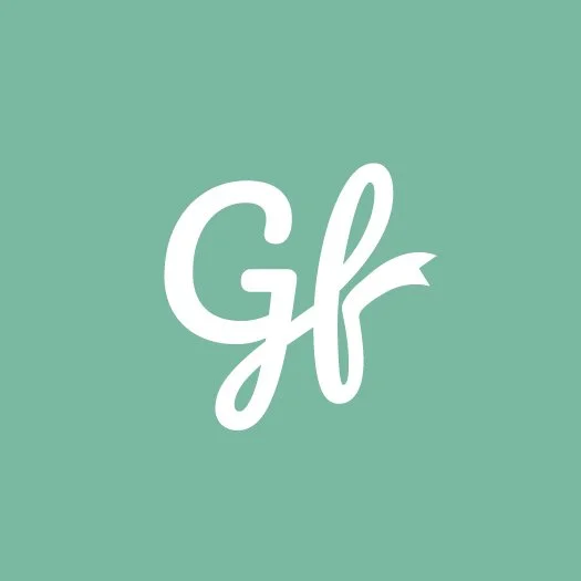 White and teal logo for women-owned brewery