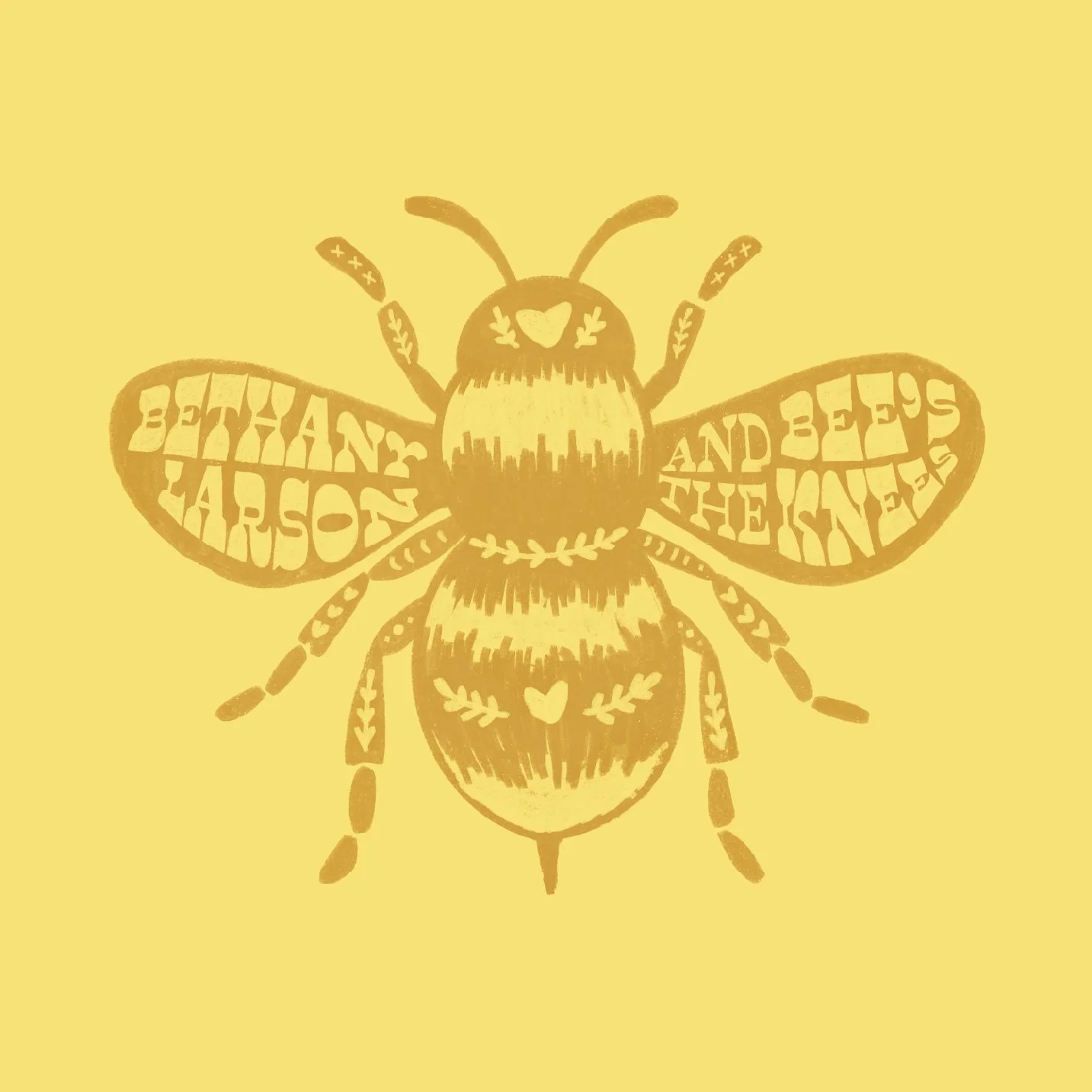 Bee Illustration for Bethany Larson and the Bee's Knees Band Merchandise