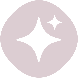 Light purple circle with stars representing custom package options
