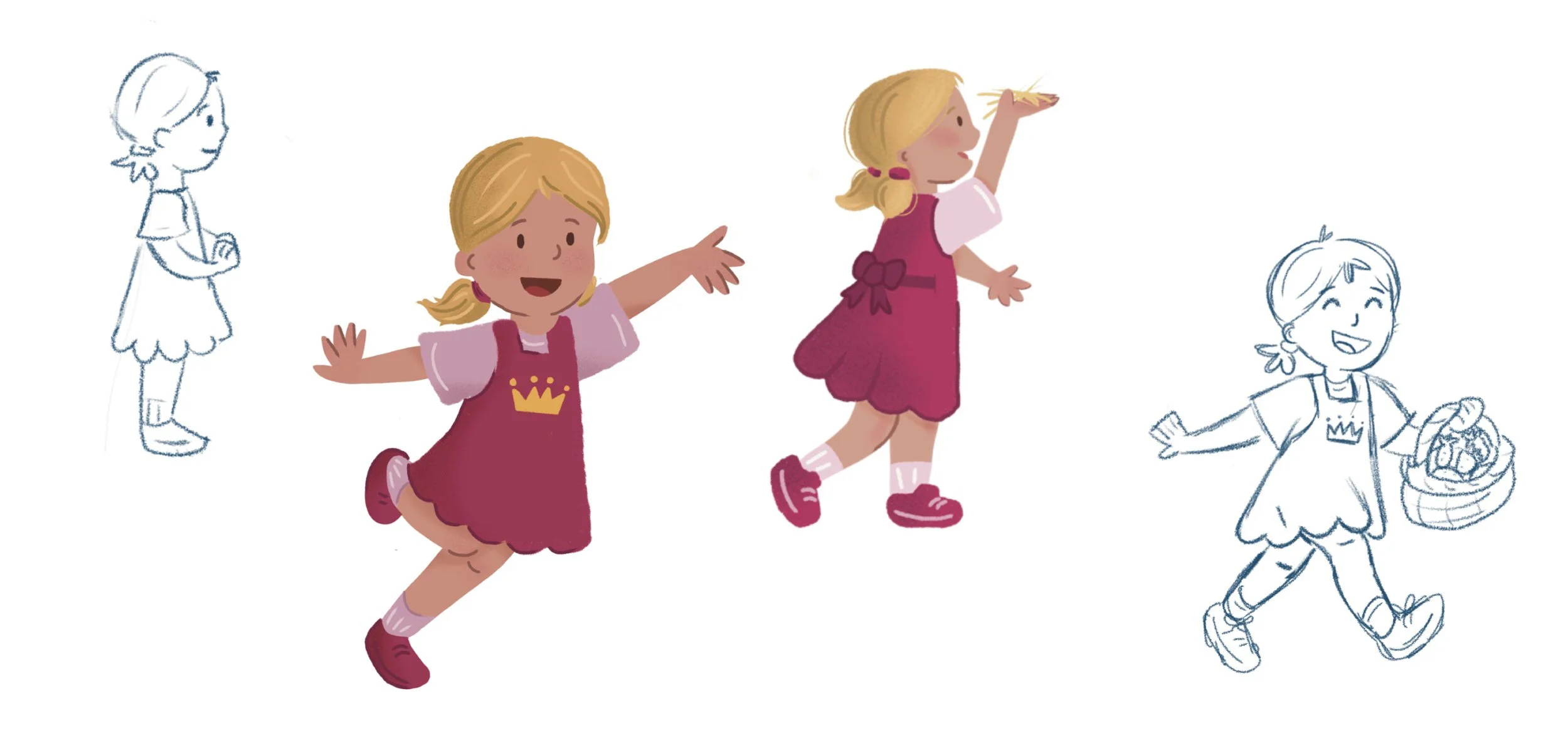 Character design illustrations for childrens book