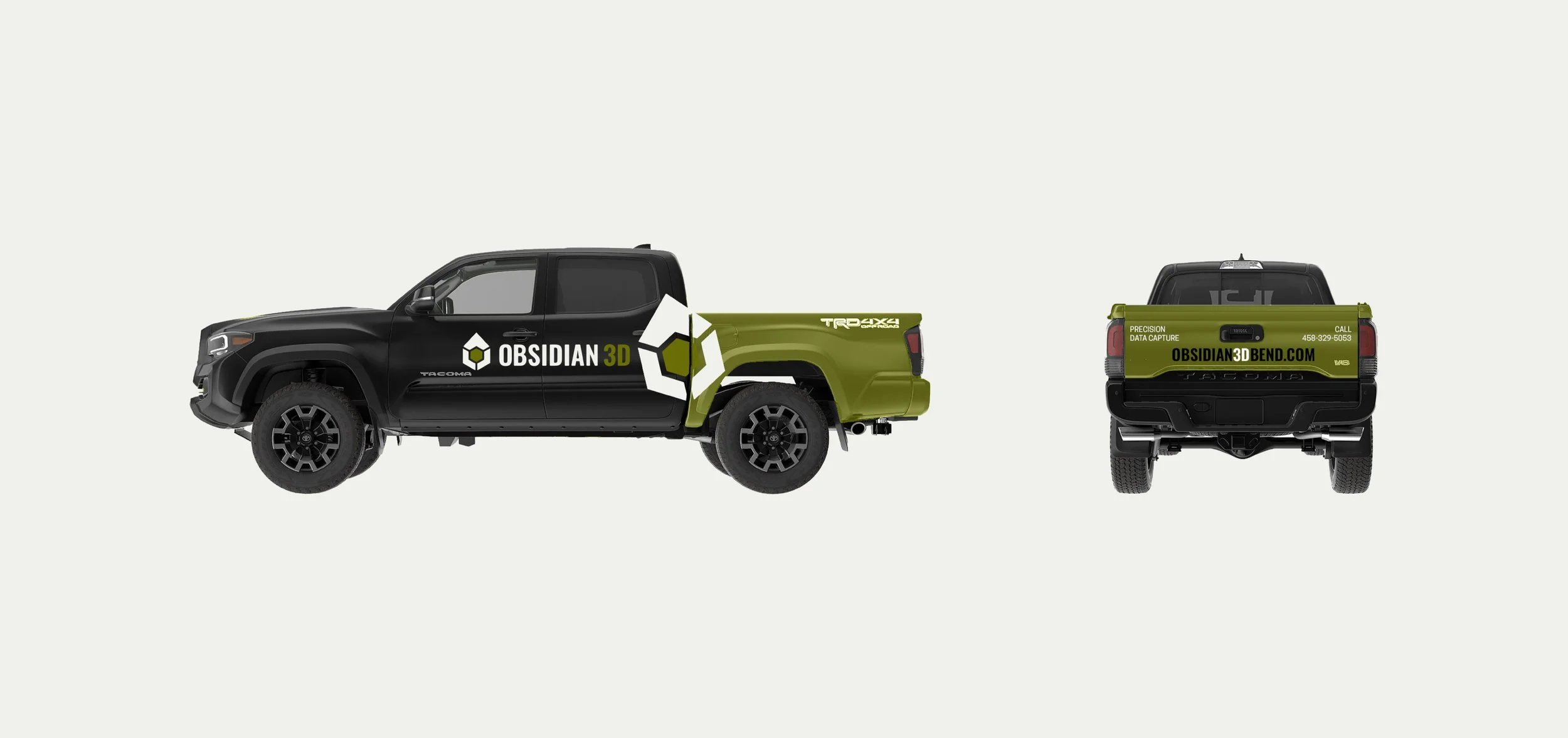 Vinyl vehicle wrap design for tech brand